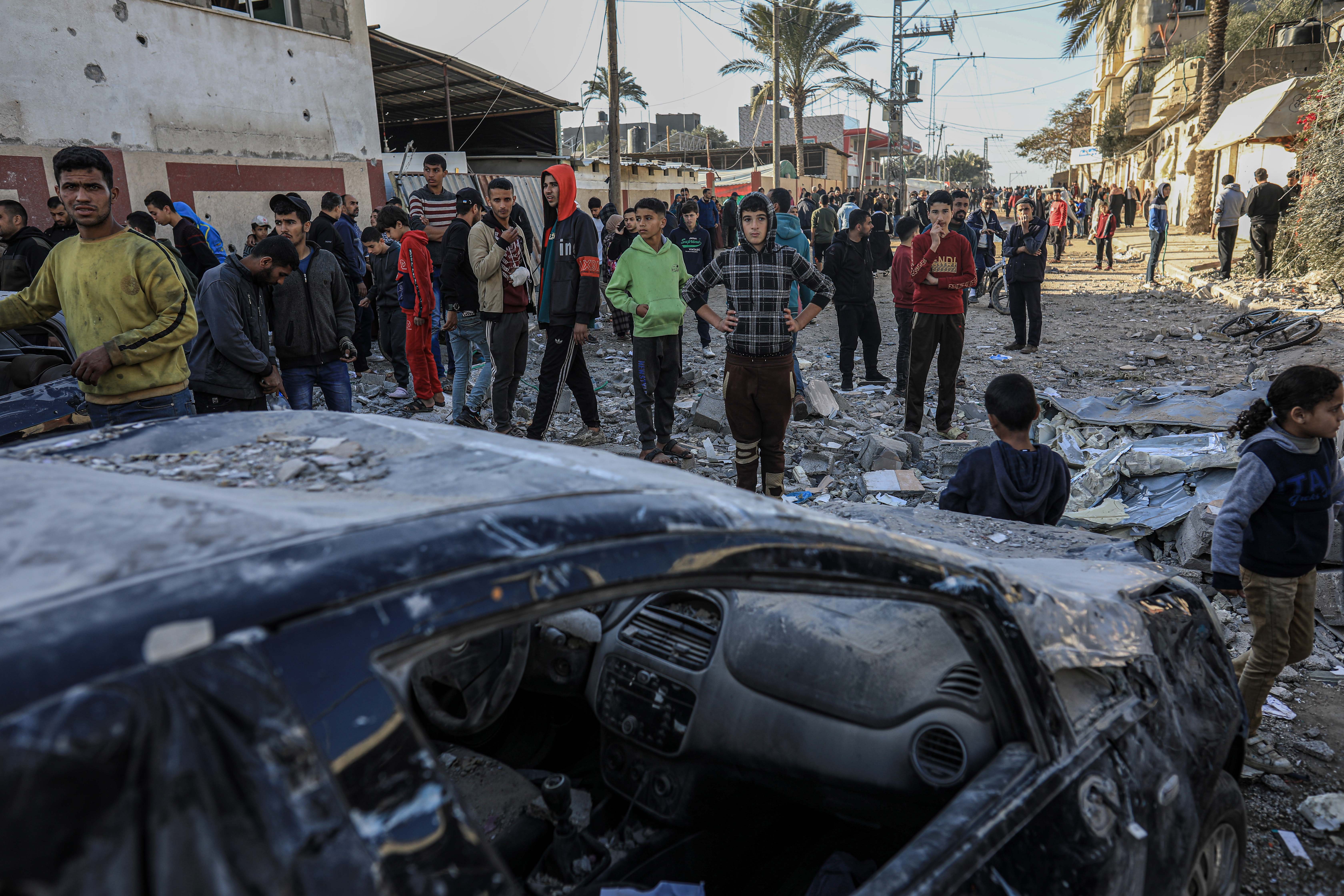 destroyed car