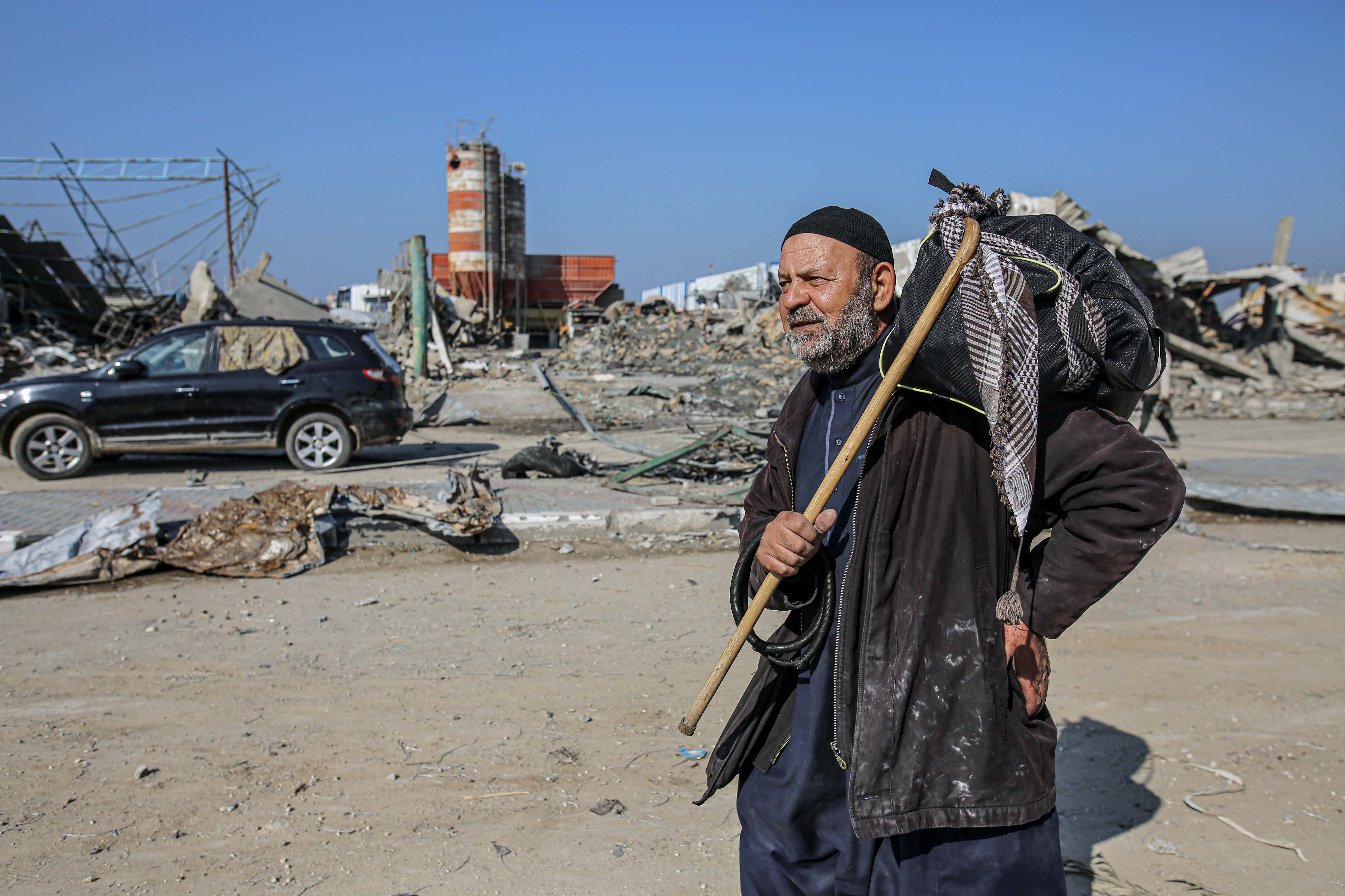 Al-Maghazi refugee camp after Israeli forces withdrew from the area in Deir Al Balah, Gaza