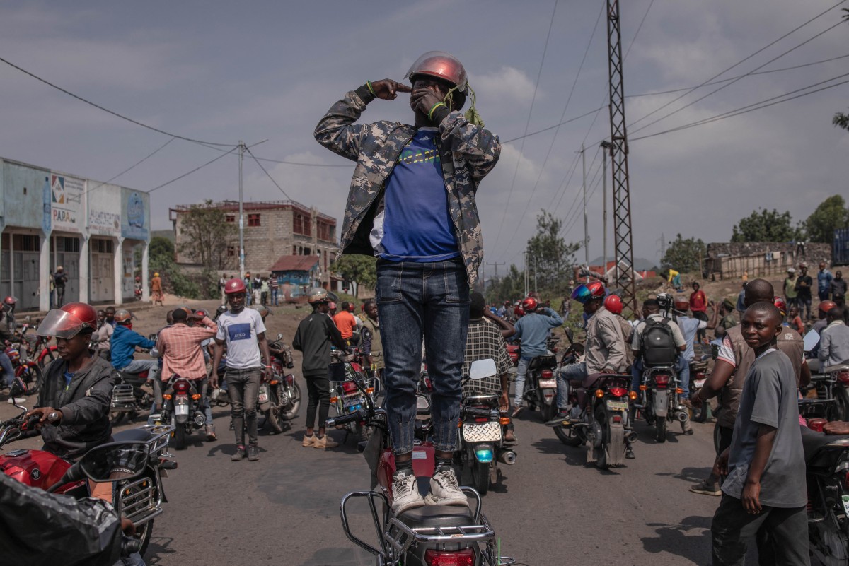 Protest against Rwanda, West in eastern DR Congo city of Goma