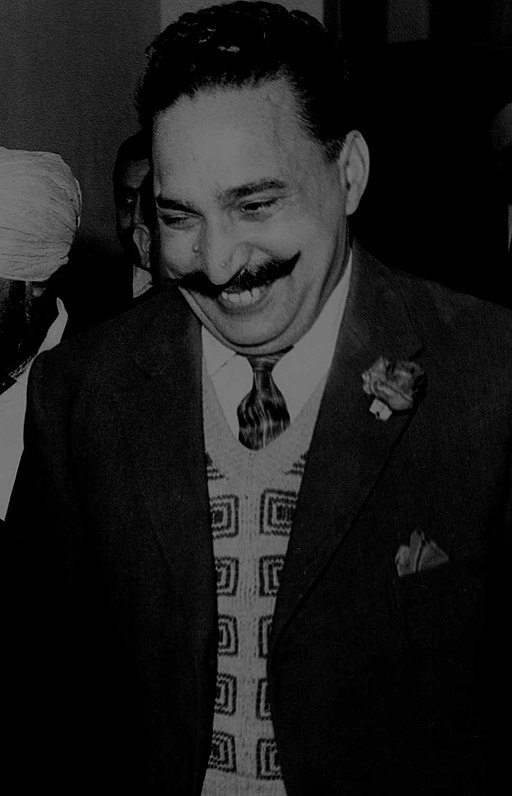 The moustachioed founder of Moti Mahal restaurant, Kundan Lal Gujral