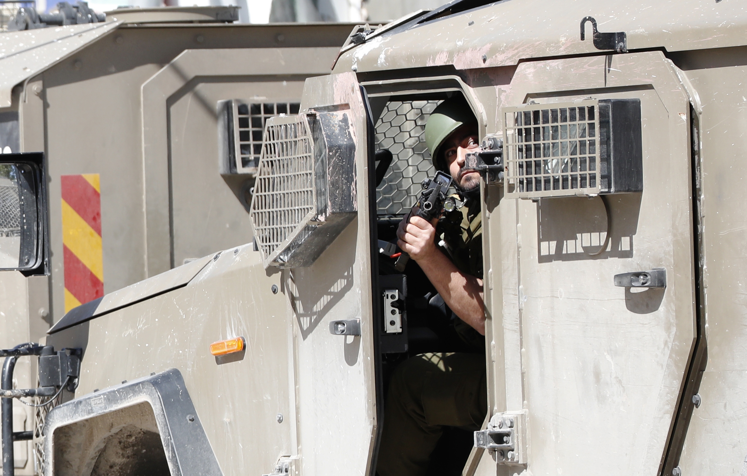 Israeli soldiers in armoured vehicles have become an all-too-familiar sight. Shown here is a raid on the Jenin refugee camp in the occupied West Bank on March 12, 2024
