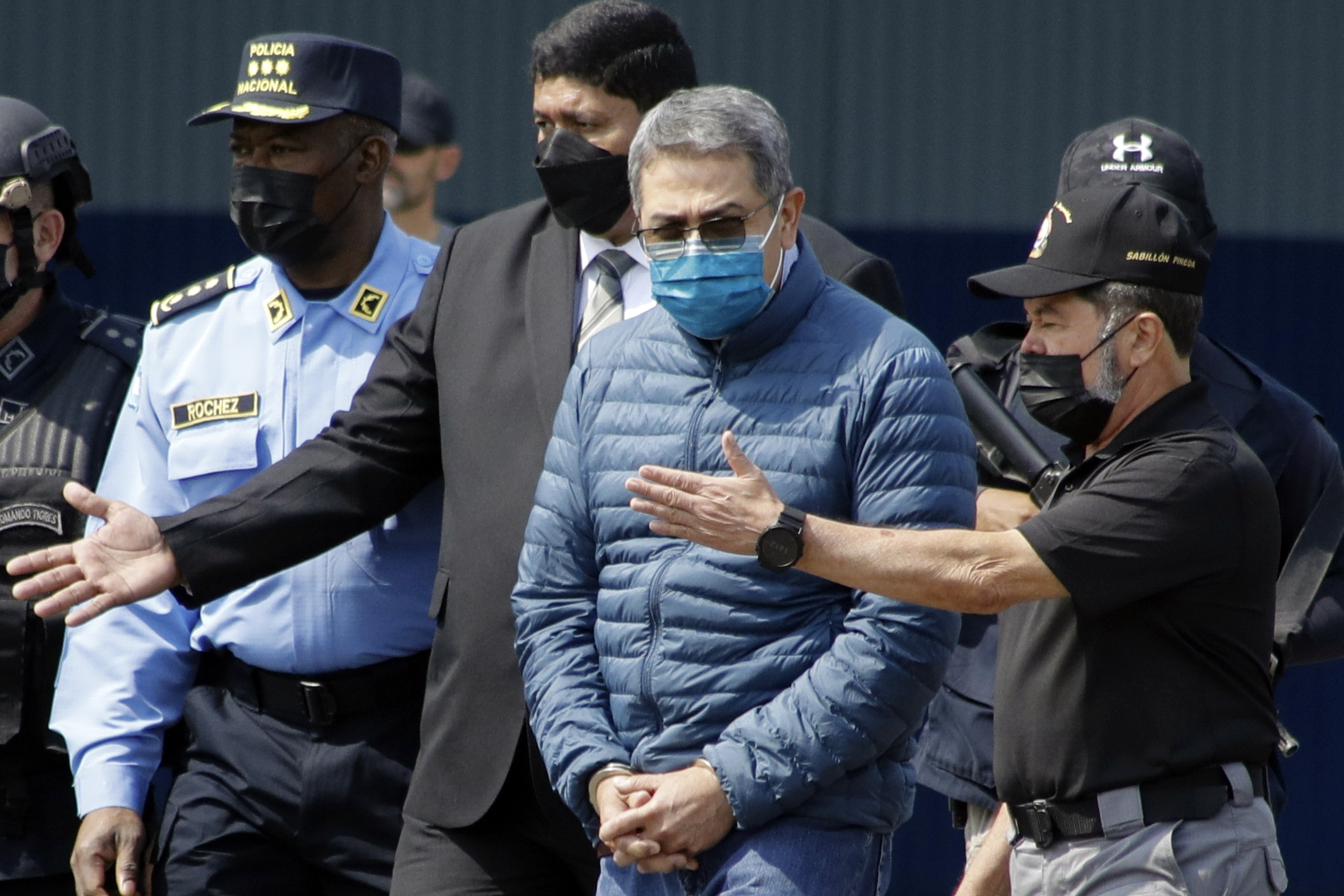 Former Honduran President Juan Orlando Hernandez was extradited from Tegucigalpa, Honduras, to the United States on April 21, 2022