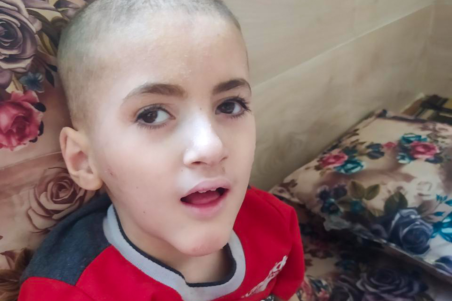 Yazan looking at the camera