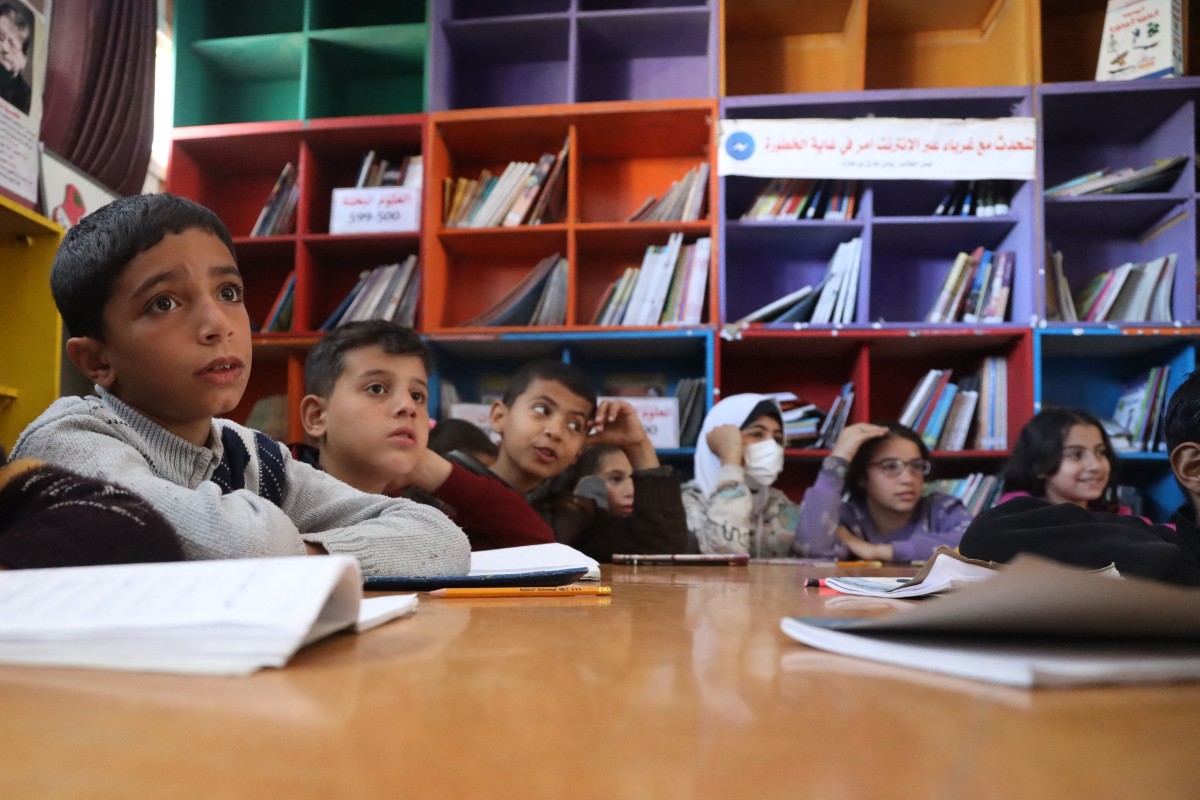 Displaced Palestinian children