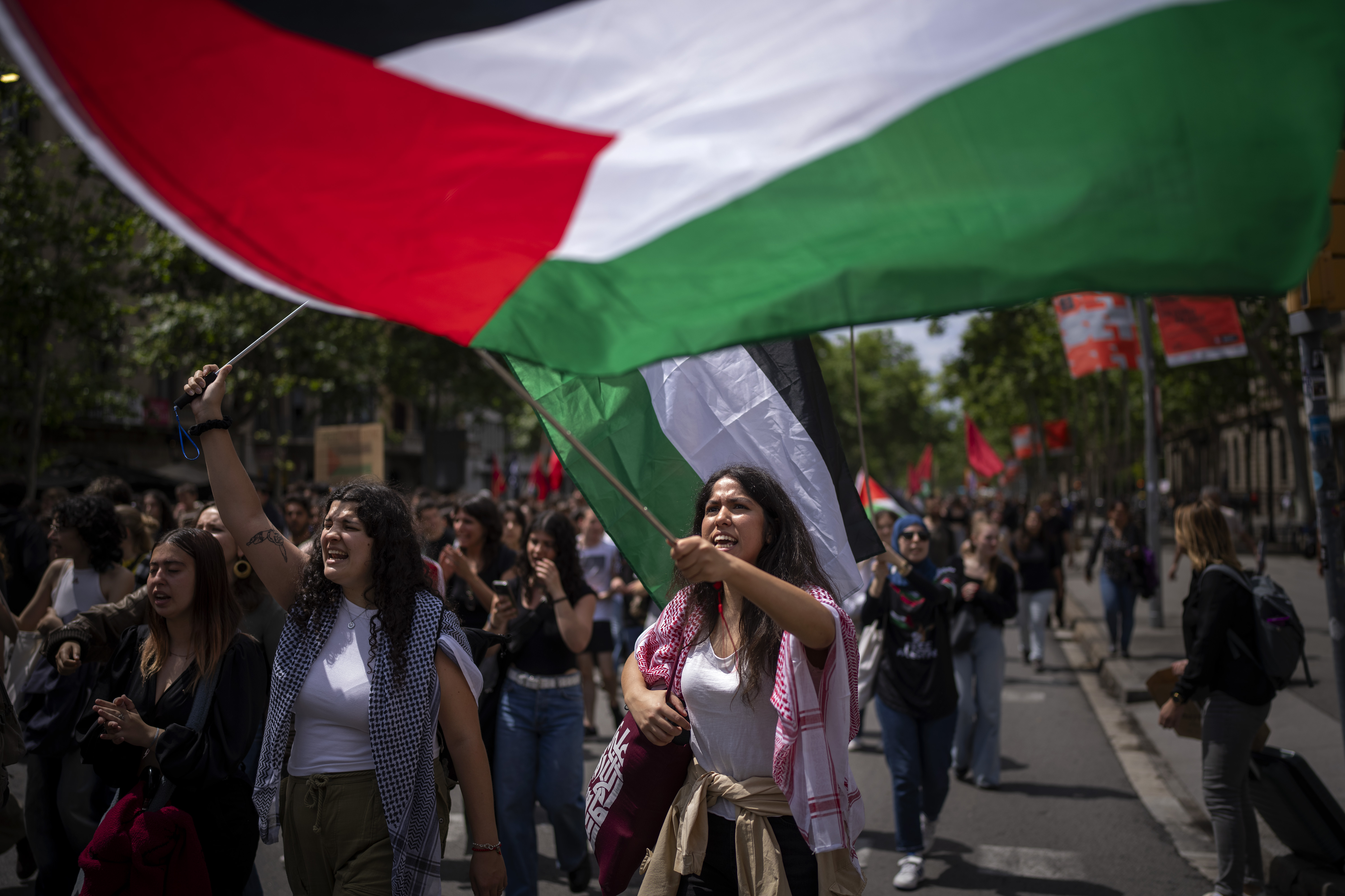protest to mark the 76th anniversary of the Nakba