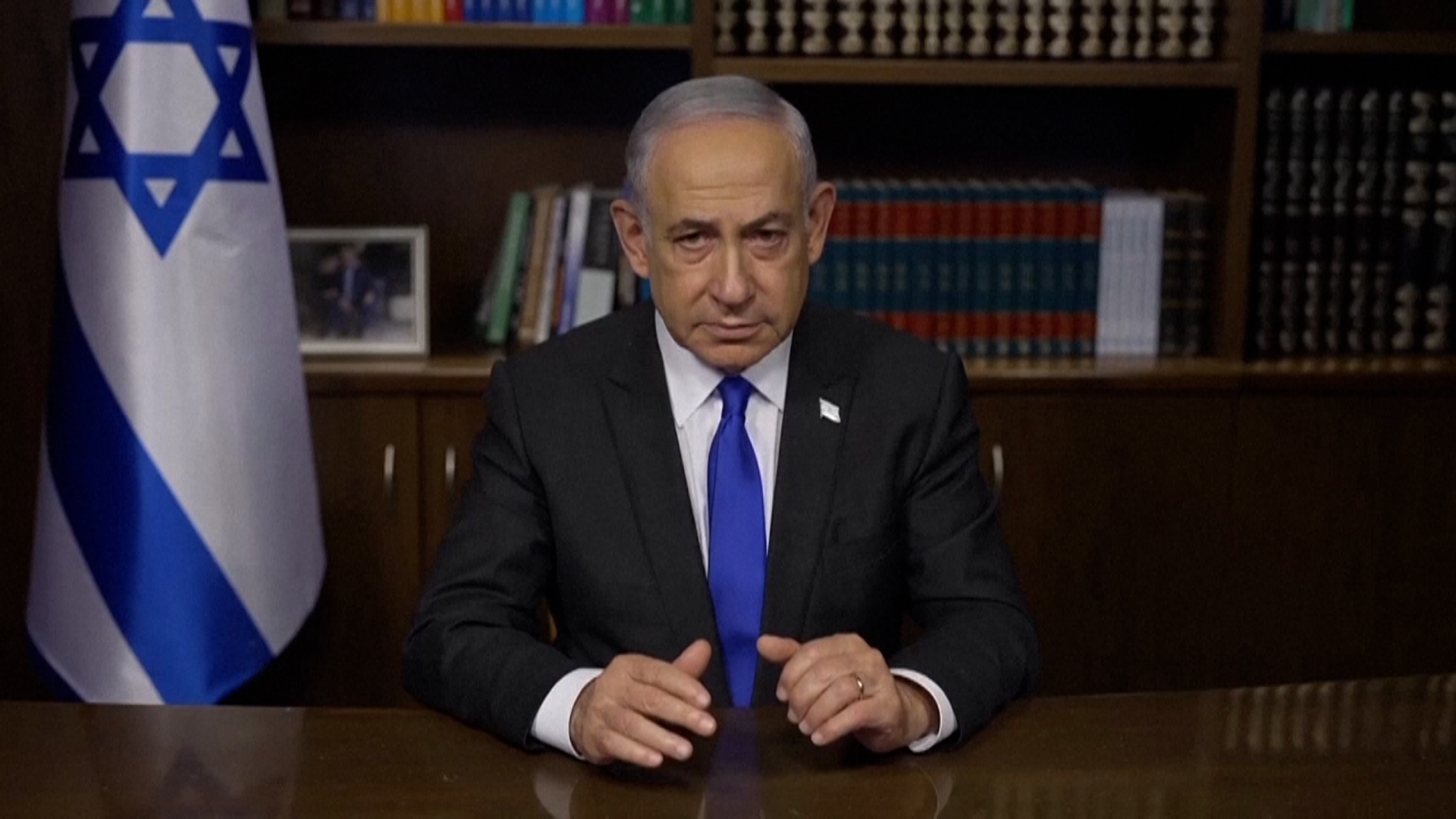 Israeli prime minister Benyamin Netanyahu, whose parliamentary arithmetic may lead to him siding against the peace proposals