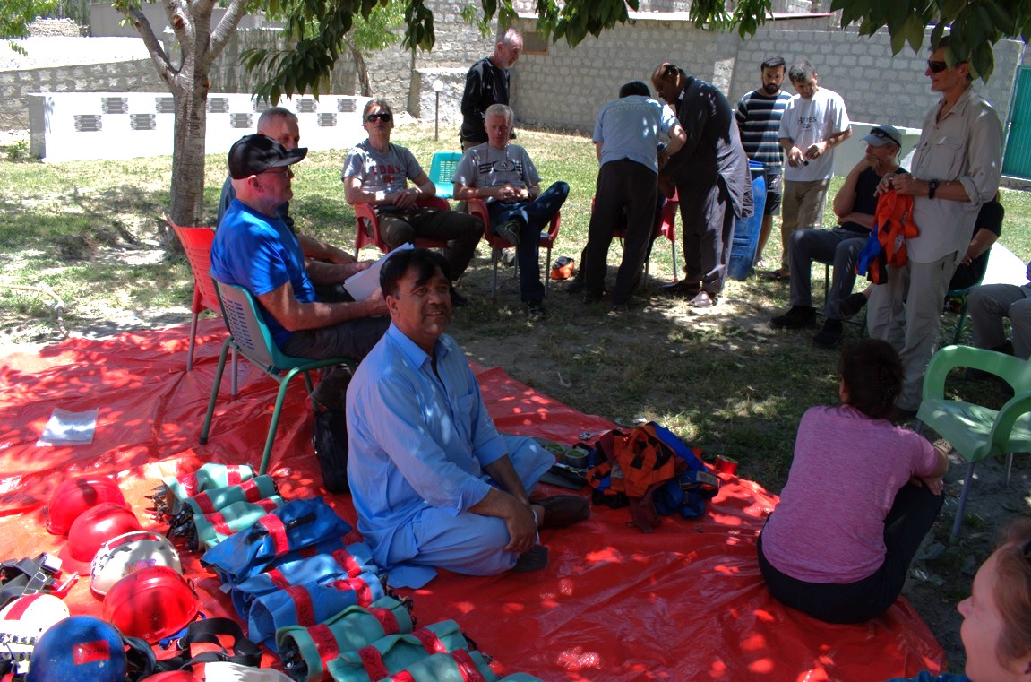 Wazir, a local guide who is preparing a trek with a group of climbers, explains how the Shigar River close to his home is overwhelmed by melting ice from the glaciers in the summer months. 'It tears away at the land that it has nourished all year, carrying away precious soil, crops, and fields in its path,' he says