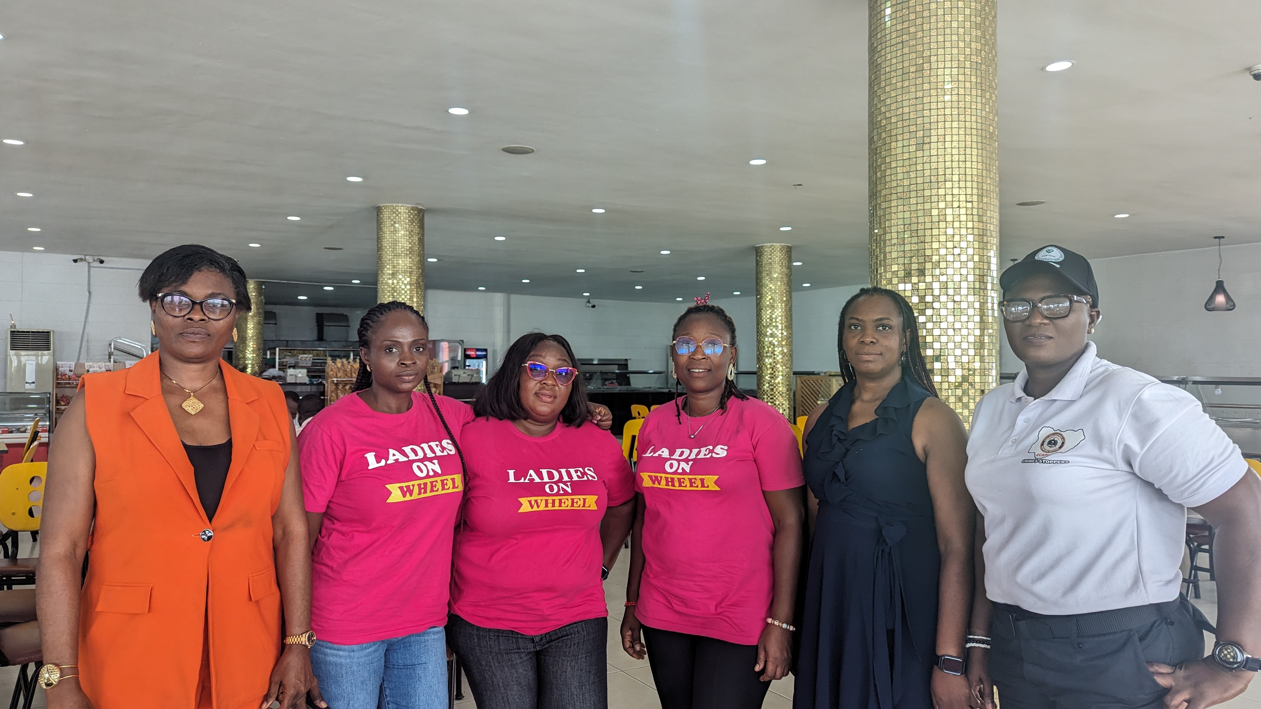 Nkechi Abiola, Glory Ashiru, Akpan Dorothy, Princess Abiola, Tolase Olorunnihi and Victoria Oyeyemi from LOWAN in Lagos