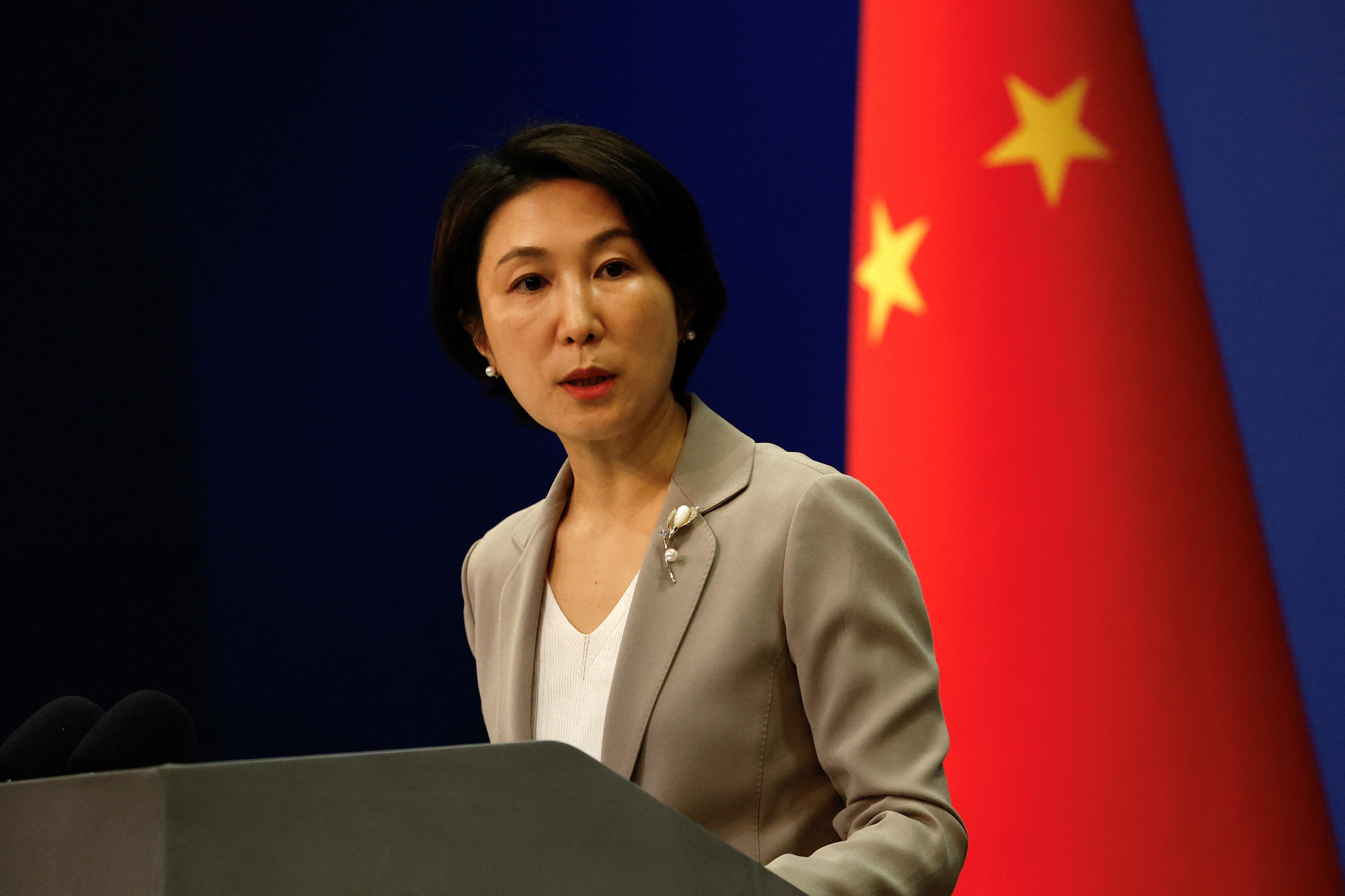 China's foreign ministry spokesperson Mao Ning attends a press conference
