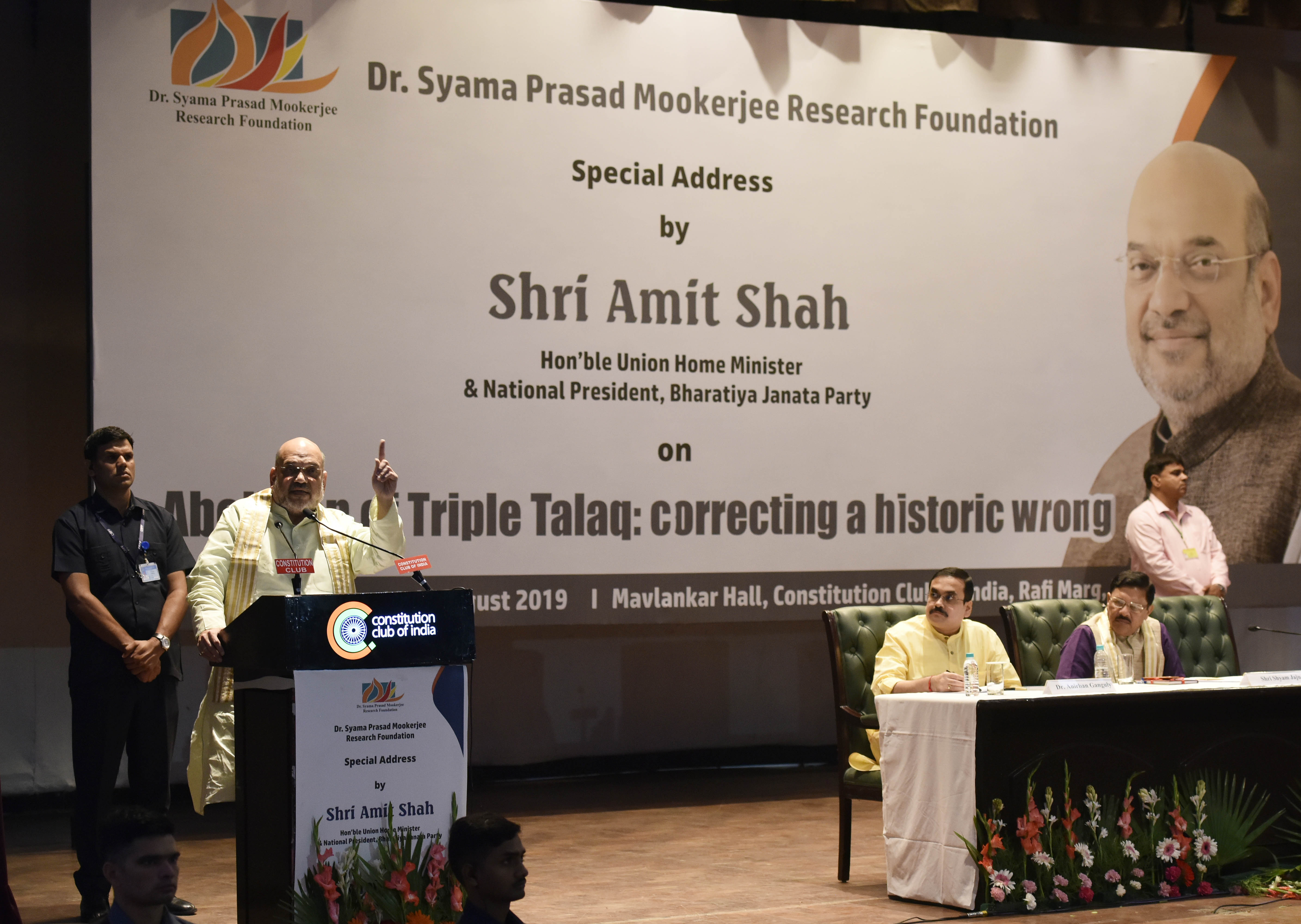 Home Minister Amit Shah, also considered Modi’s deputy, during a seminar discussion titled ‘The Abolition of Triple Talaq: Correcting a Historic Wrong’ in New Delhi in 2019.