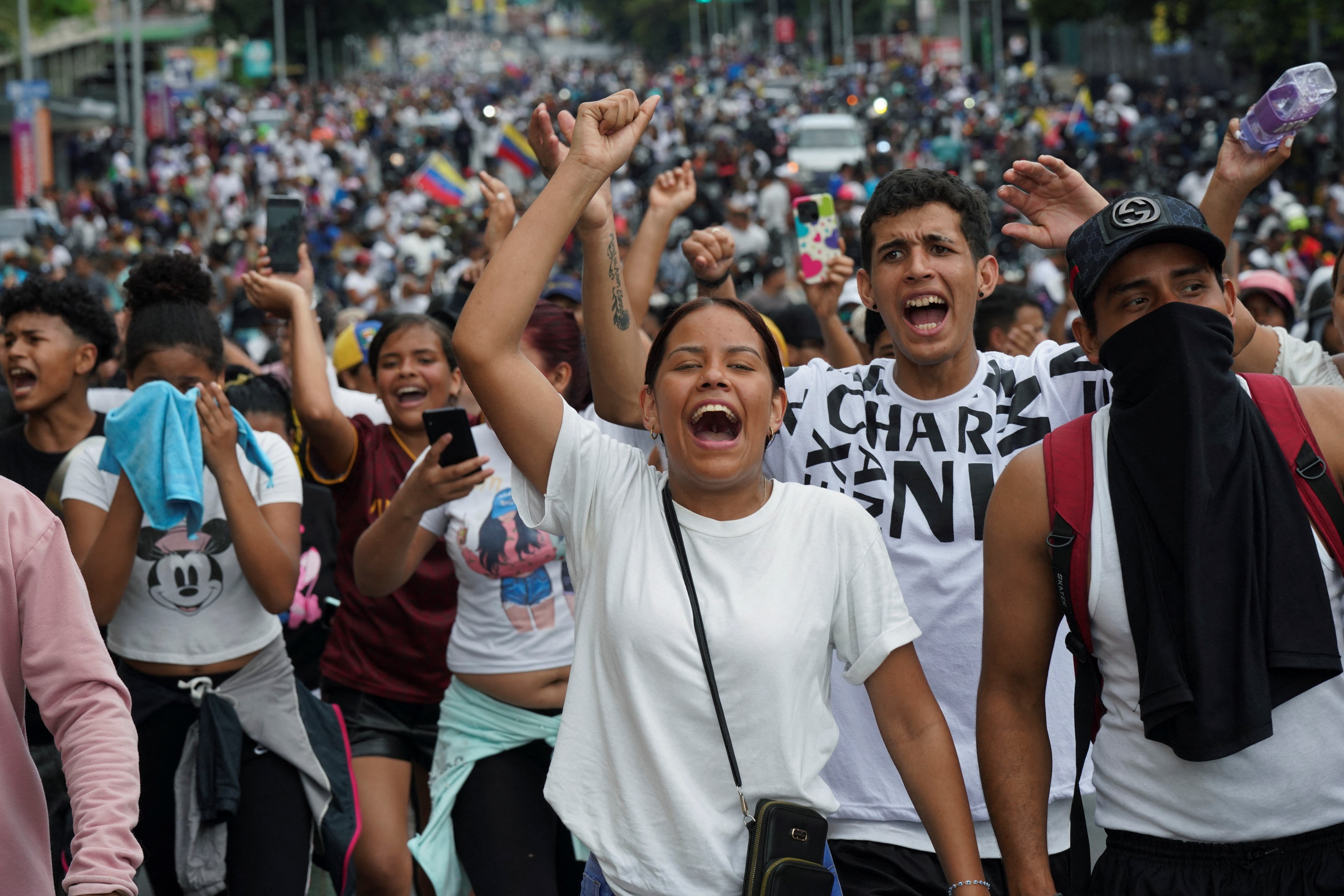 Venezuelan protesters teargassed in wake of disputed vote