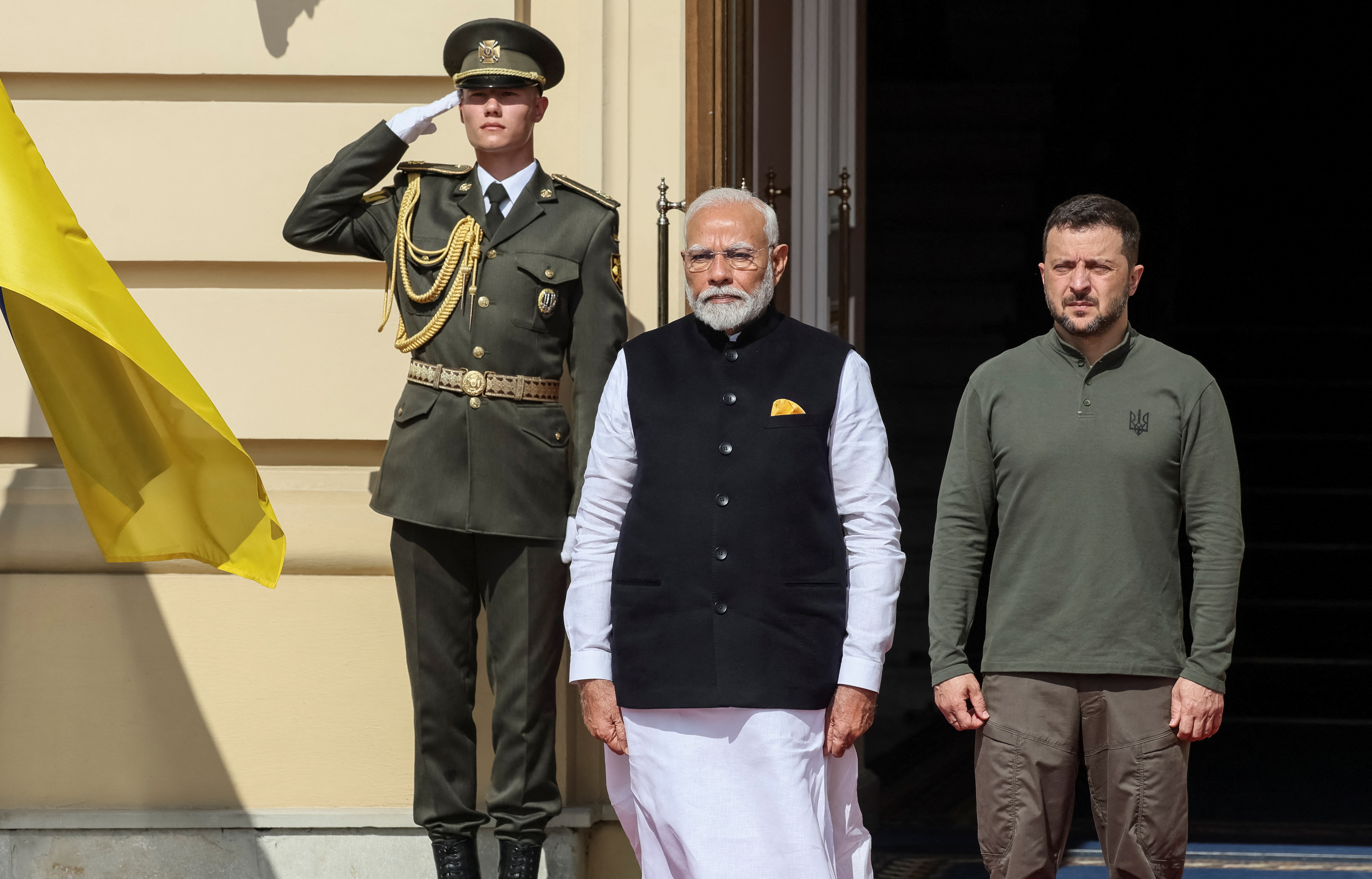 Ukraine's President Volodymyr Zelenskiy meets with Indian Prime Minister Narendra Modi