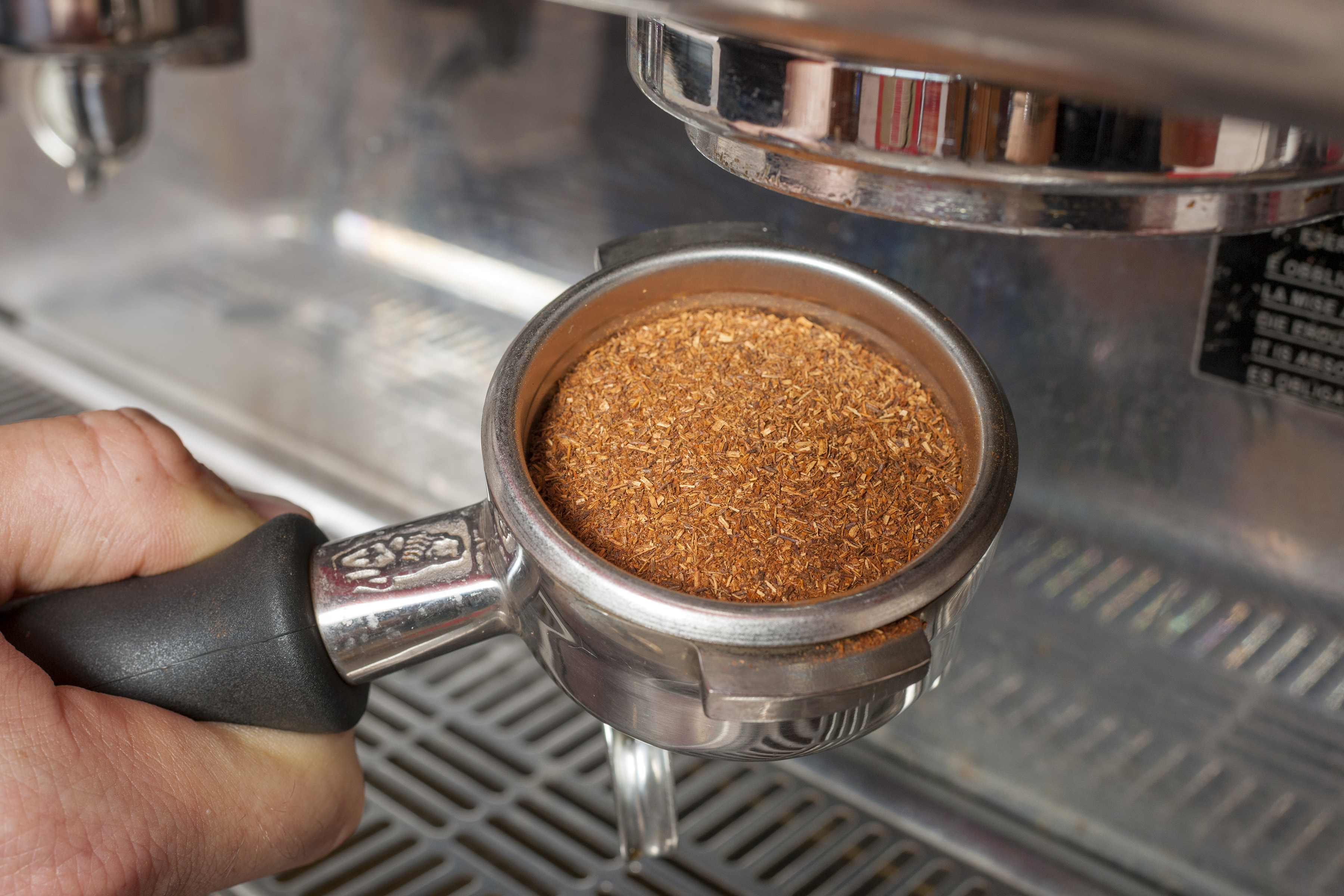 The ground red espresso acts in much the same way as the ground coffee beans used for traditional espresso drinks [Courtesy of Red Espresso]