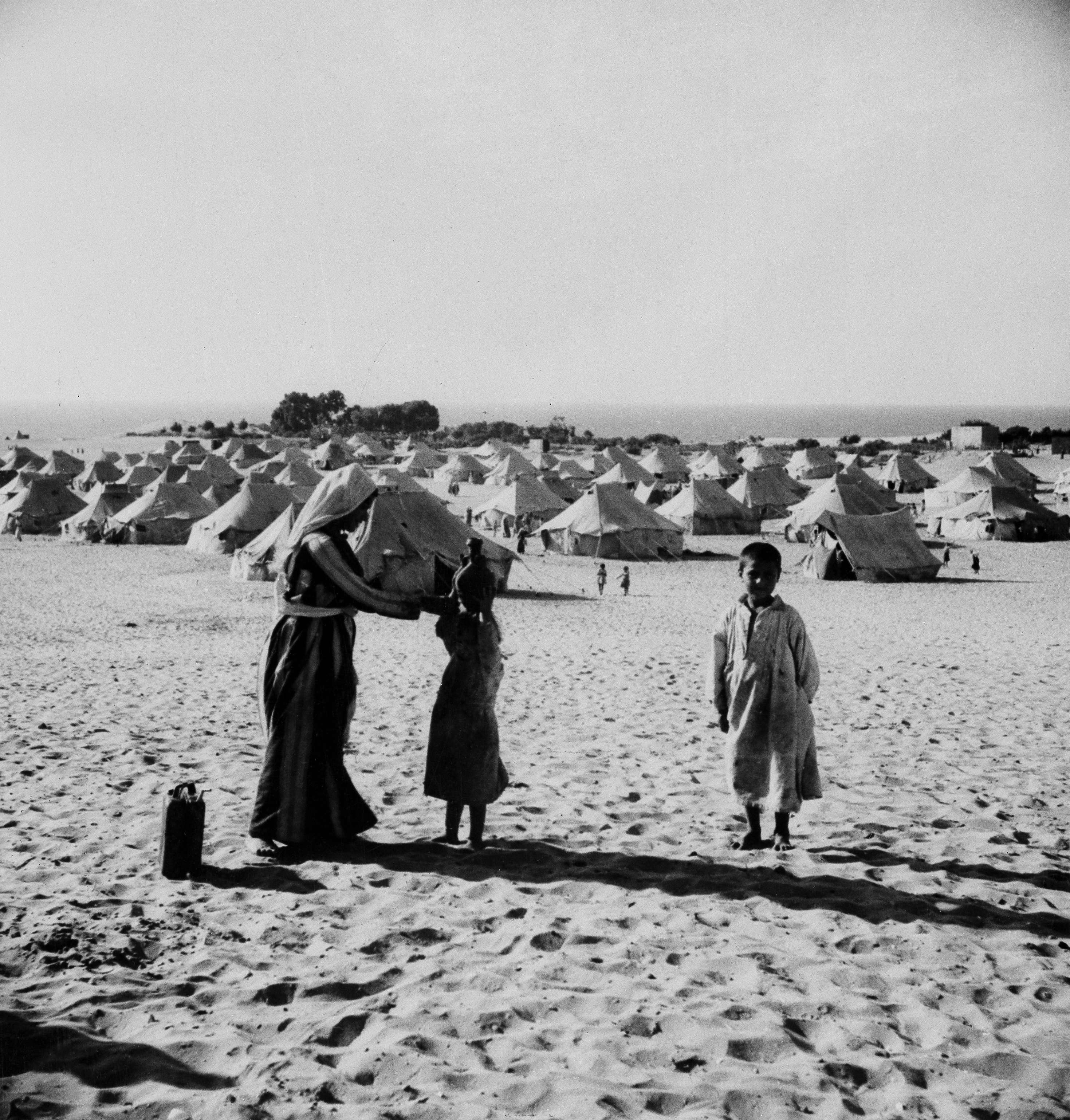 Palestinian refugees in Gaza, on June 2, 1949 [AP Photo]