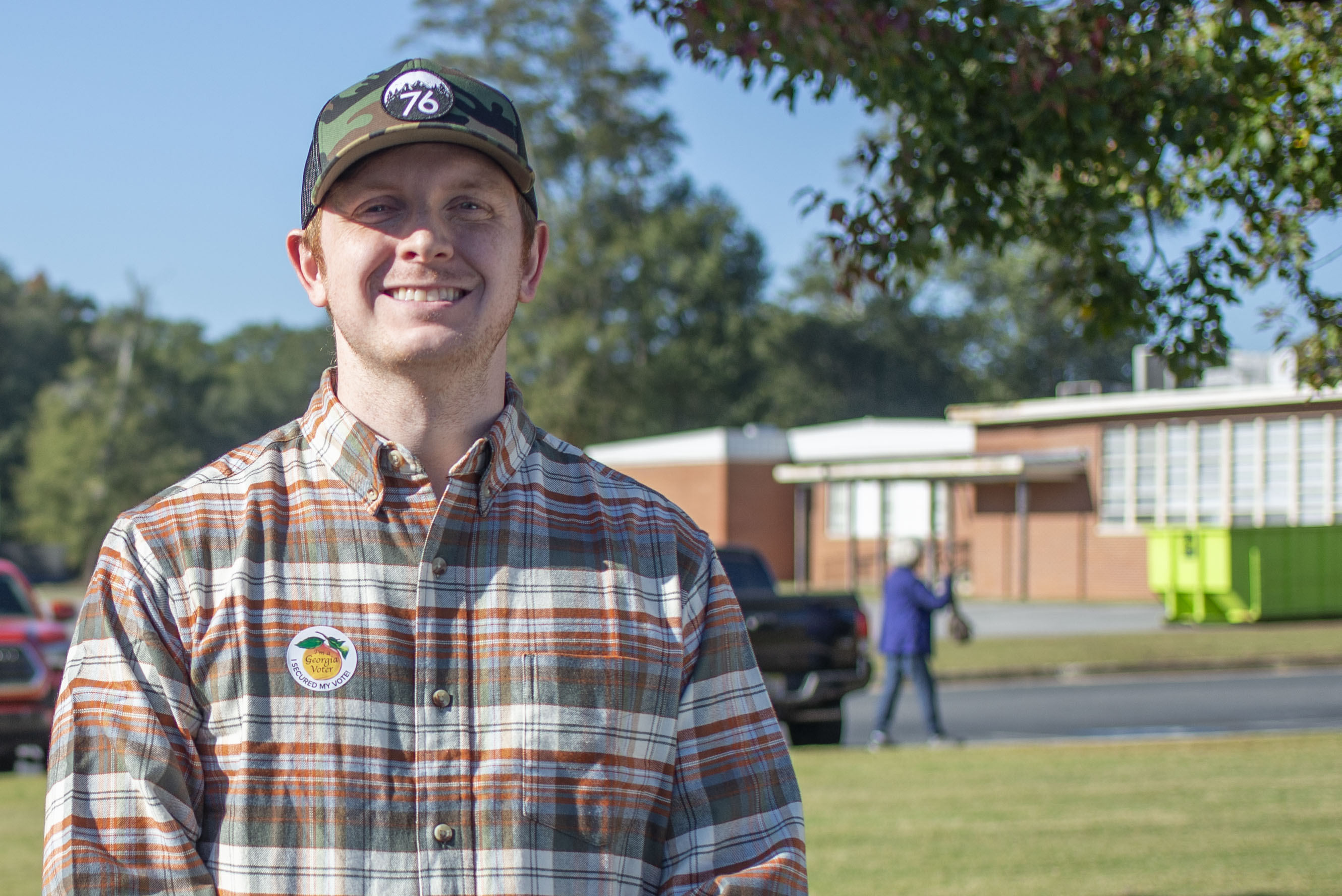 Peach County resident Brian Doyle cast his vote for Trump in Byron, Georgia