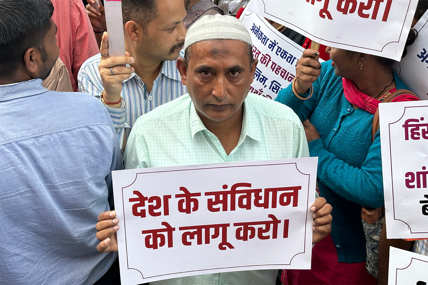 Muslims protest in Shimla, days after Hindu groups demonstrated outside a mosque in the city's Sanjauli area [Samriddhi Sakunia/Al Jazeera]