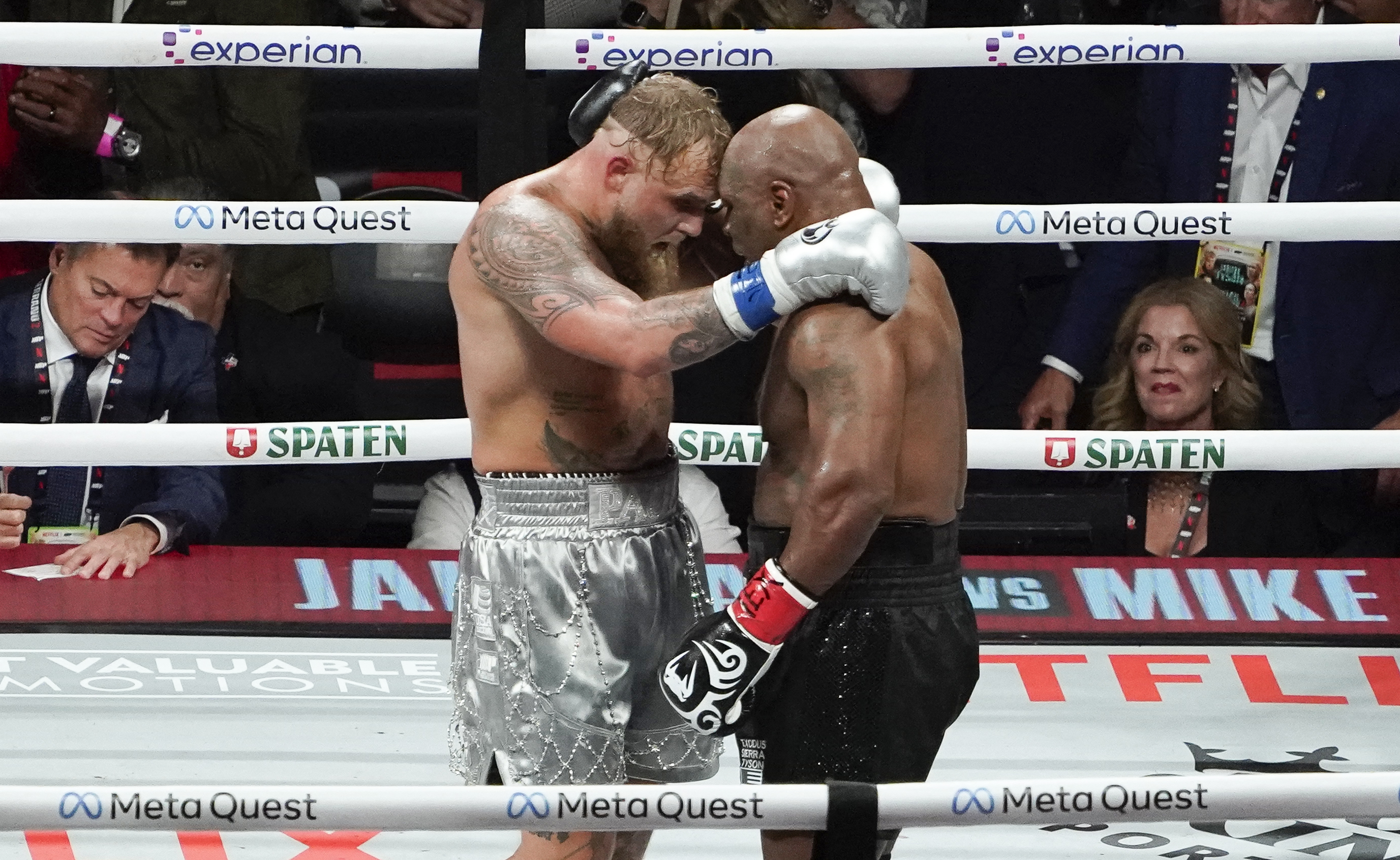 Mike Tyson and Jake Paul.