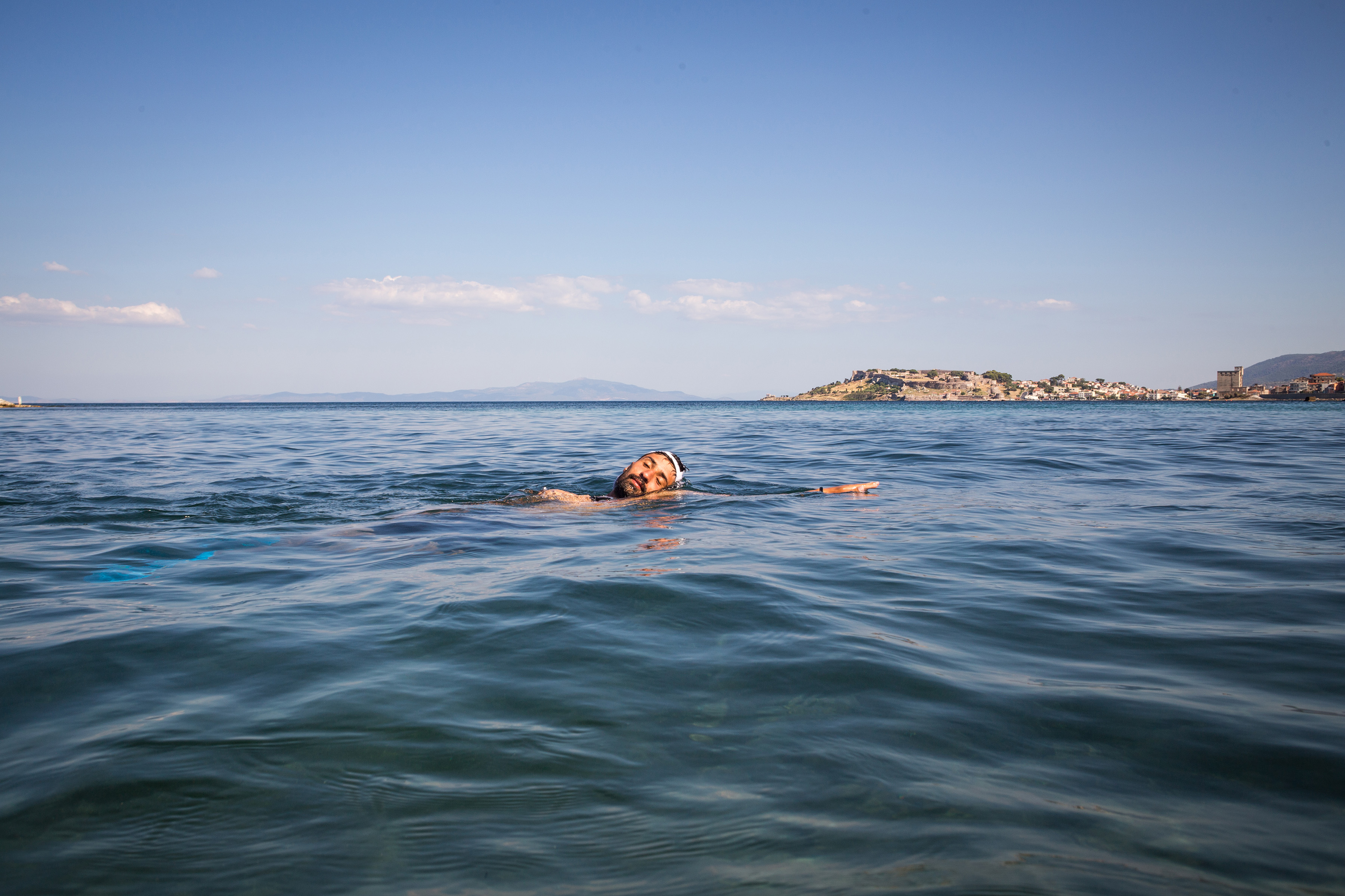 Lesbos swimming
