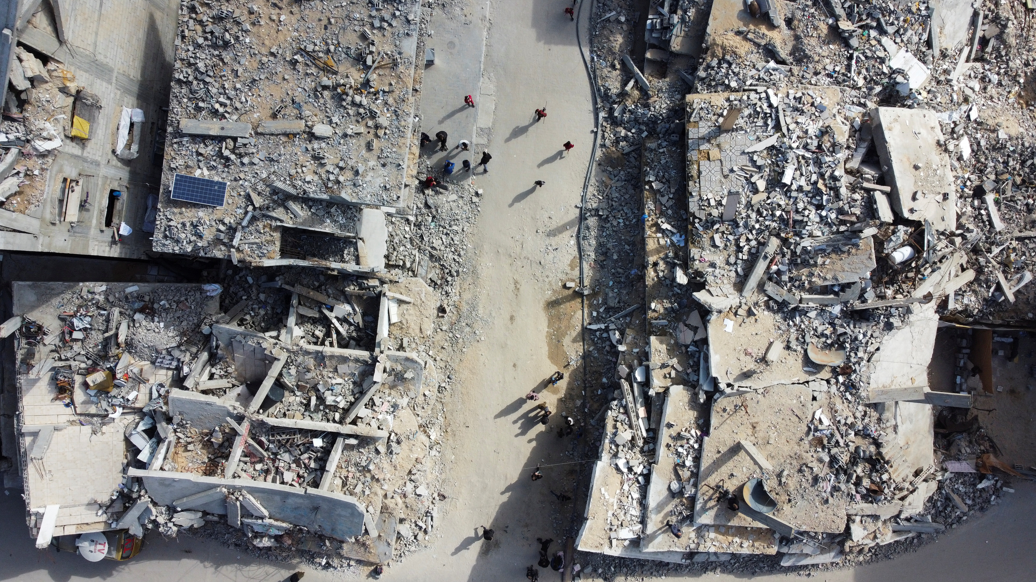 reduced to rubble