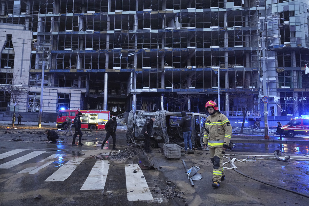 Aftermath of Russian attack on Kyiv