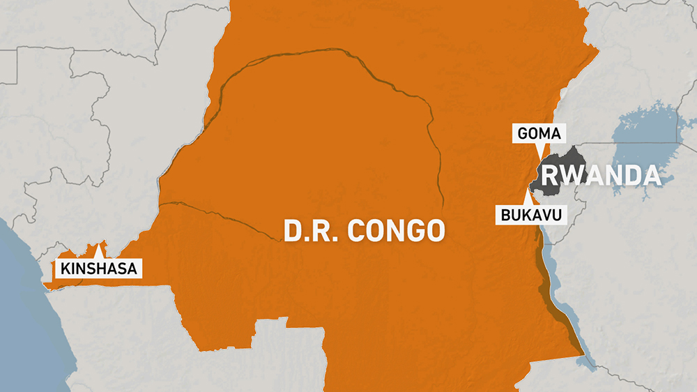 Goma, Bukavu map