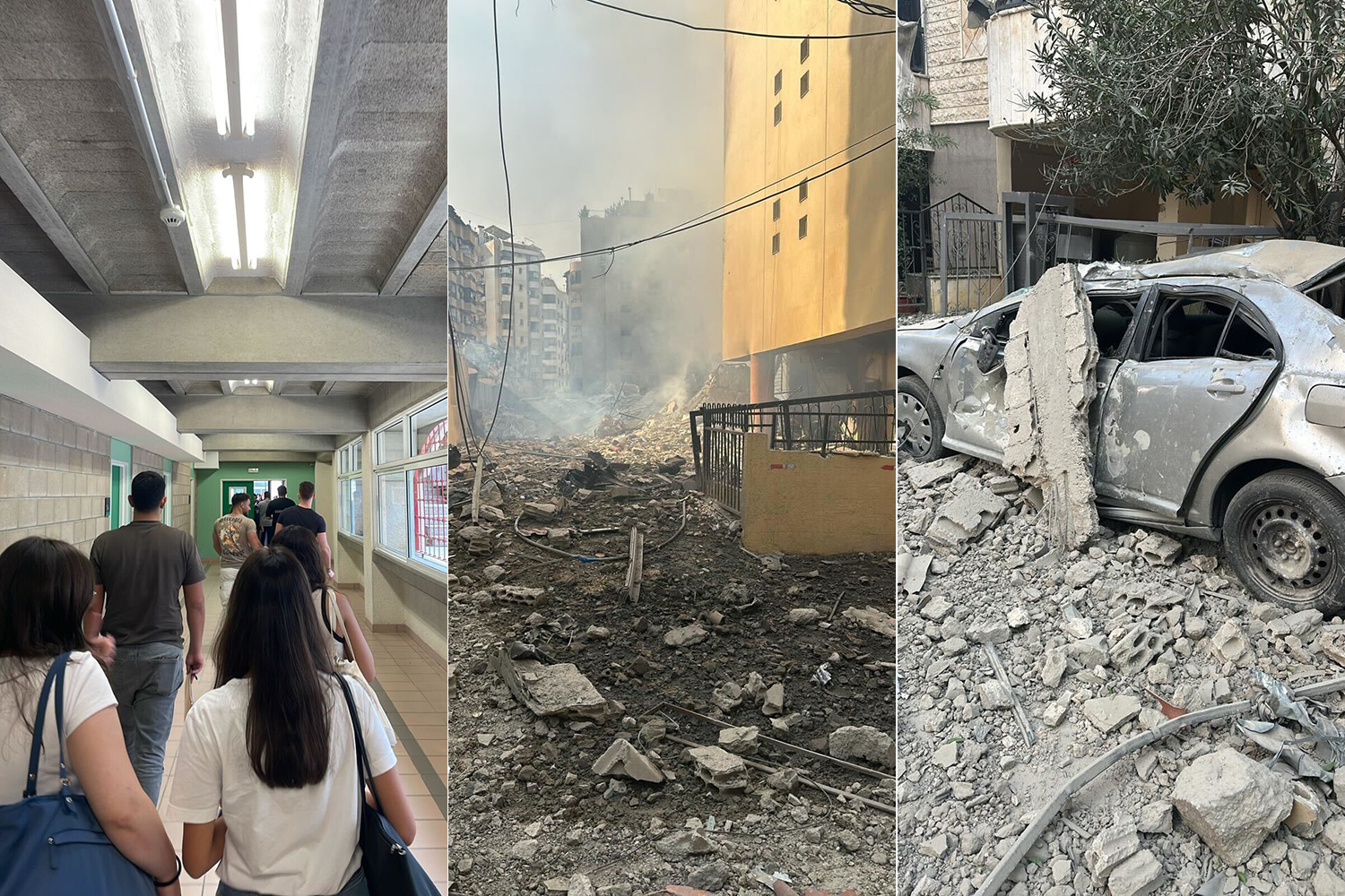 Abou Mrad felt afraid attending classes during the war, especially after seeing all of the damage so close to his home [Courtesy of Fouad Abou Mrad]