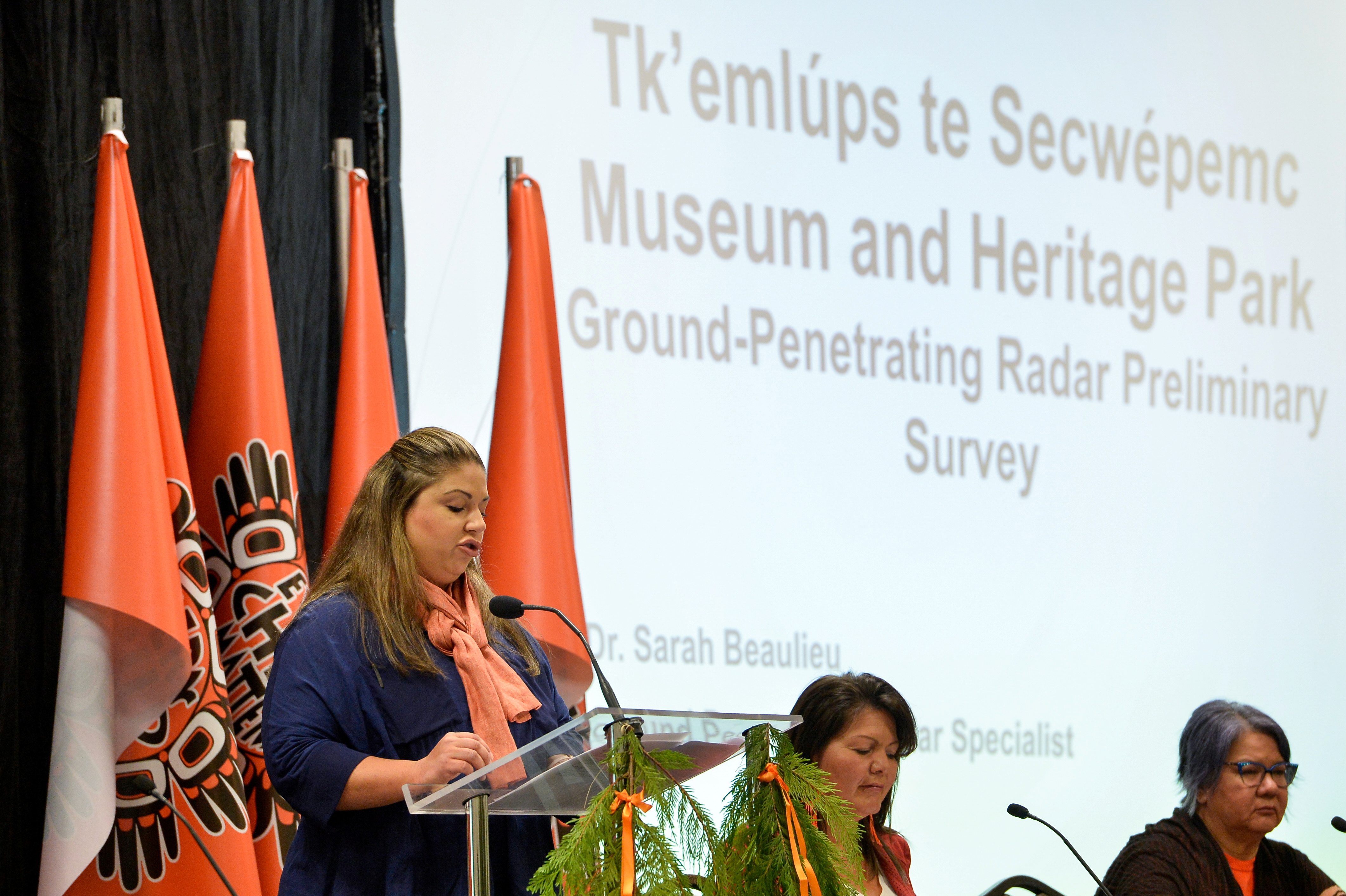GPR specialist Sarah Beaulieu presents the findings of the preliminary search of Kamloops Indian Residential School in 2021