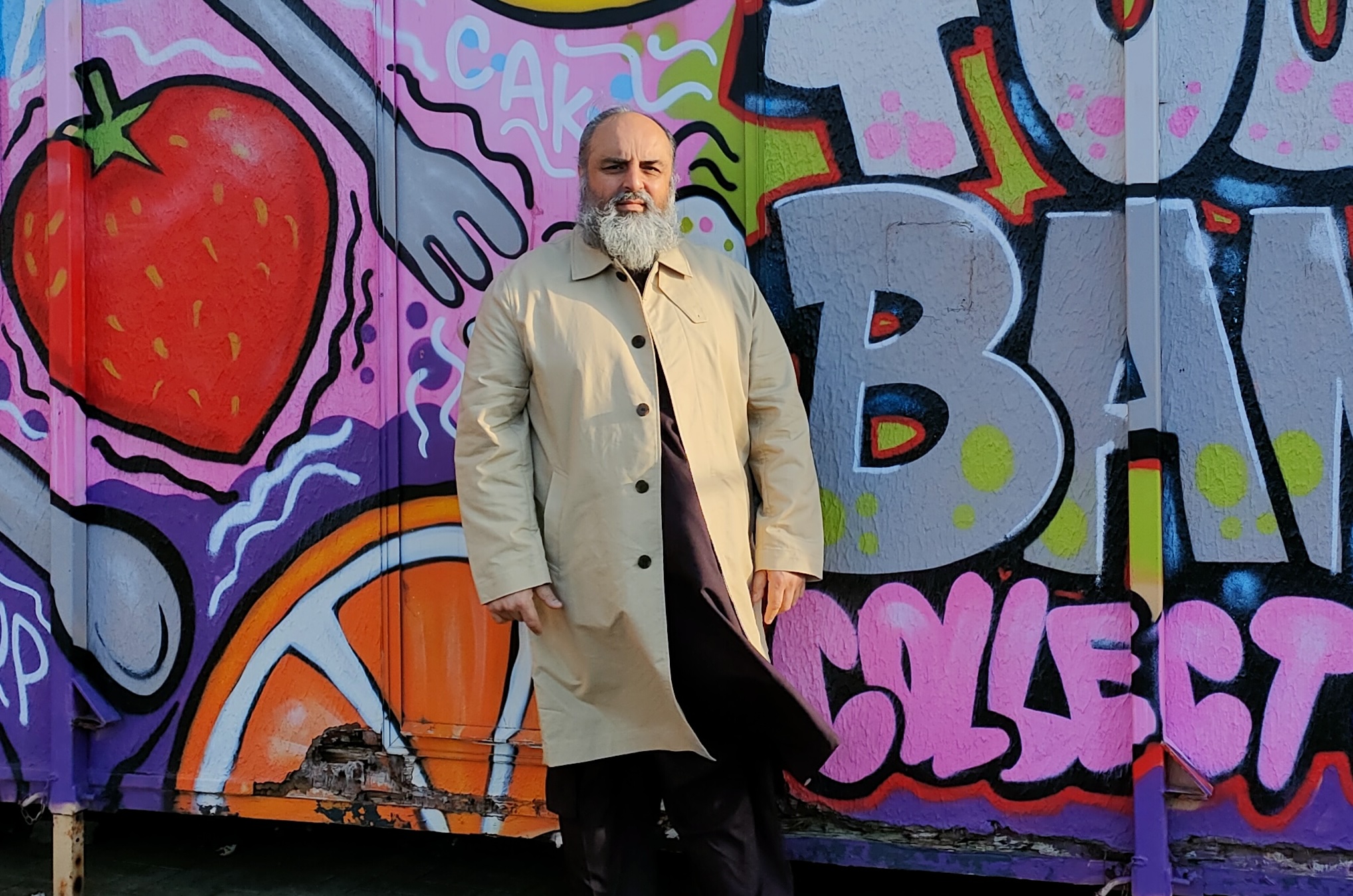 Gohar Ihsan, chairman of the Middlesbrough Central Mosque, pictured outside the food bank he runs