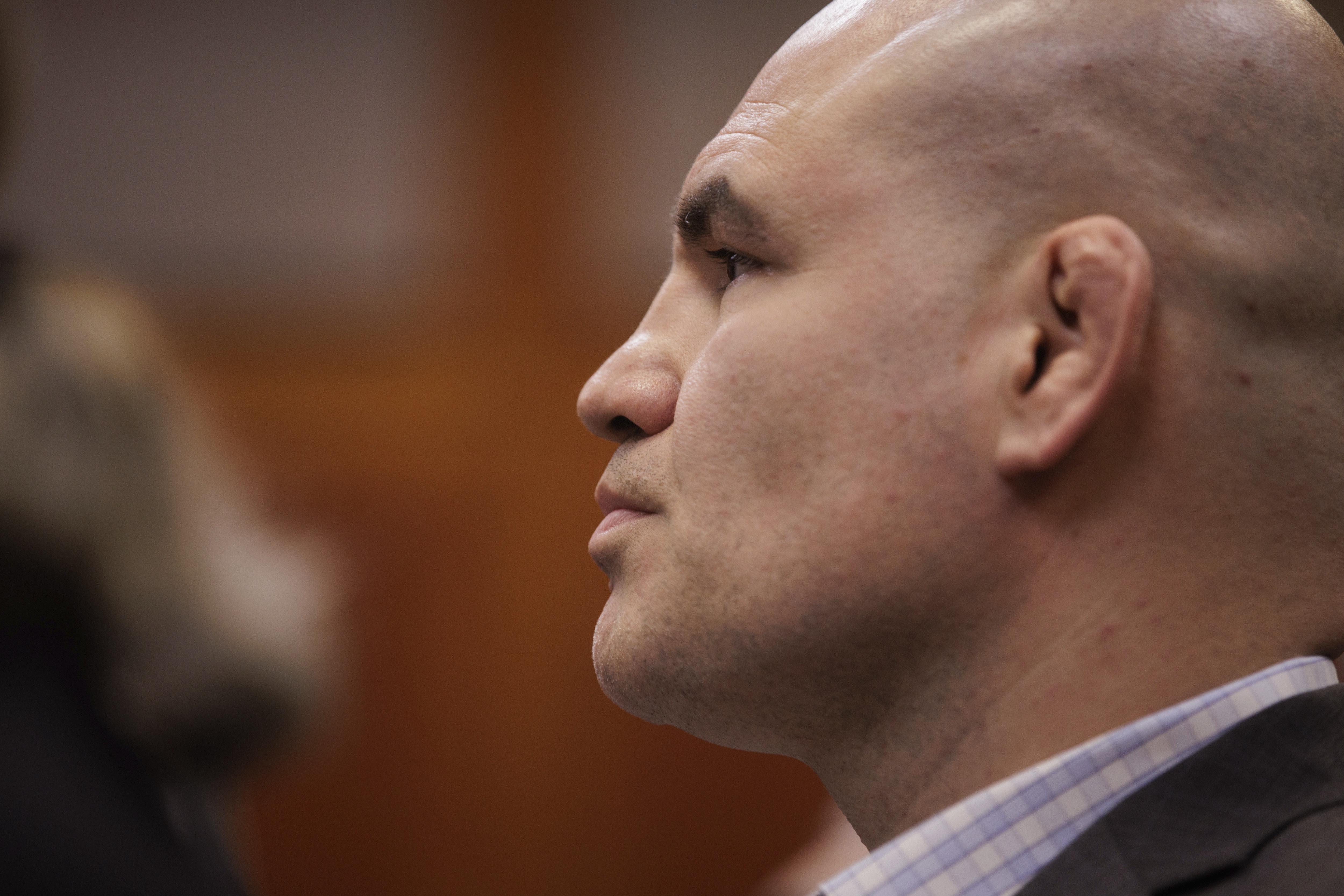 Cain Velasquez reacts.
