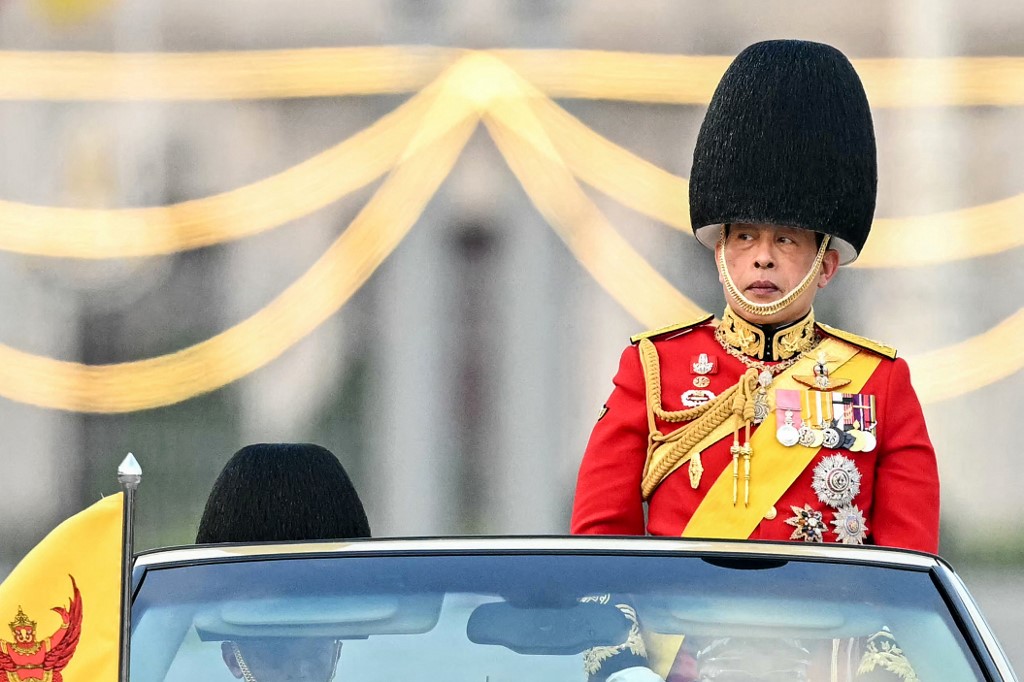 Thailand's King Maha Vajiralongkorn inspects a guard of honour