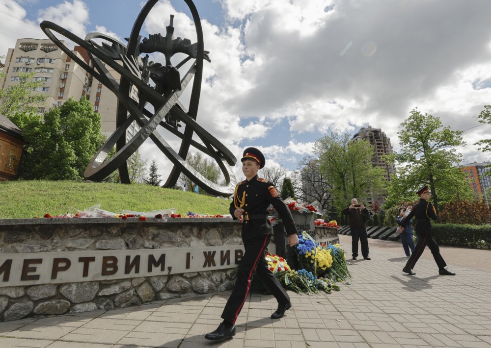 Ukrainian cadets in Kyiv