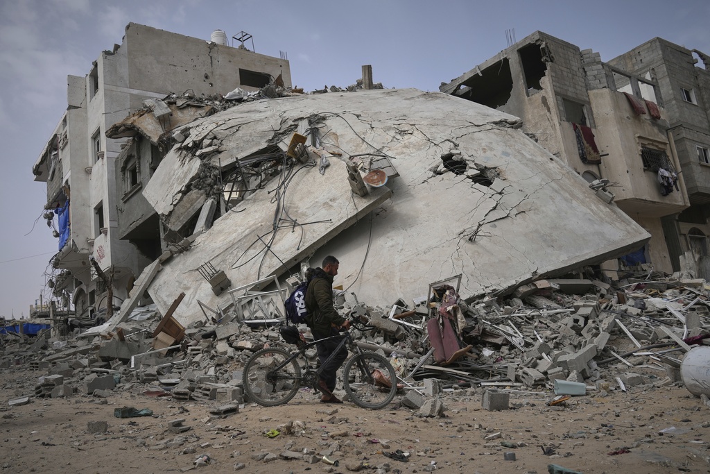 Destroyed house of journalist Islam Meqdad, killed in Israeli strike