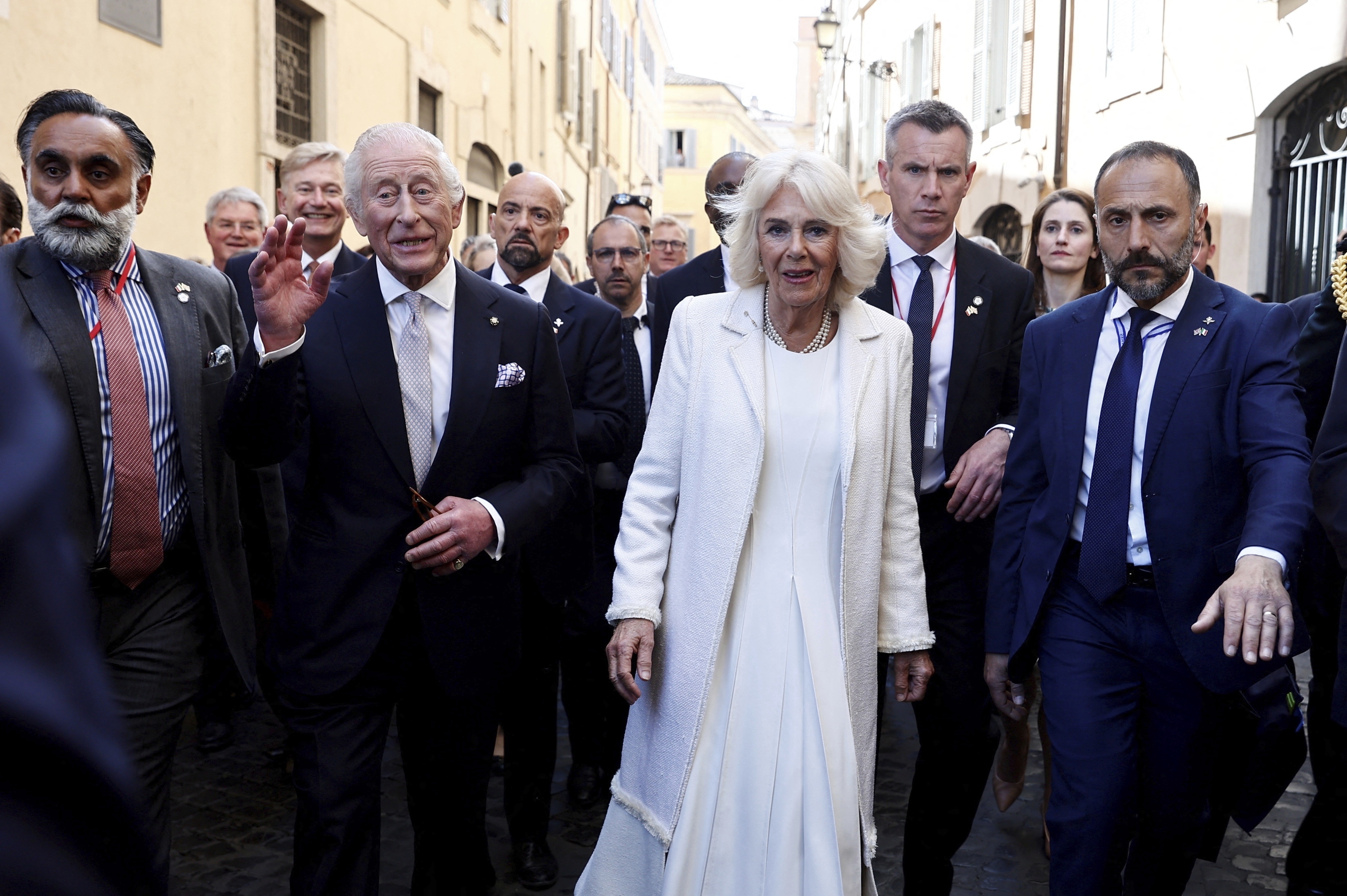 Britain's King Charles III and Queen Camilla in Rome