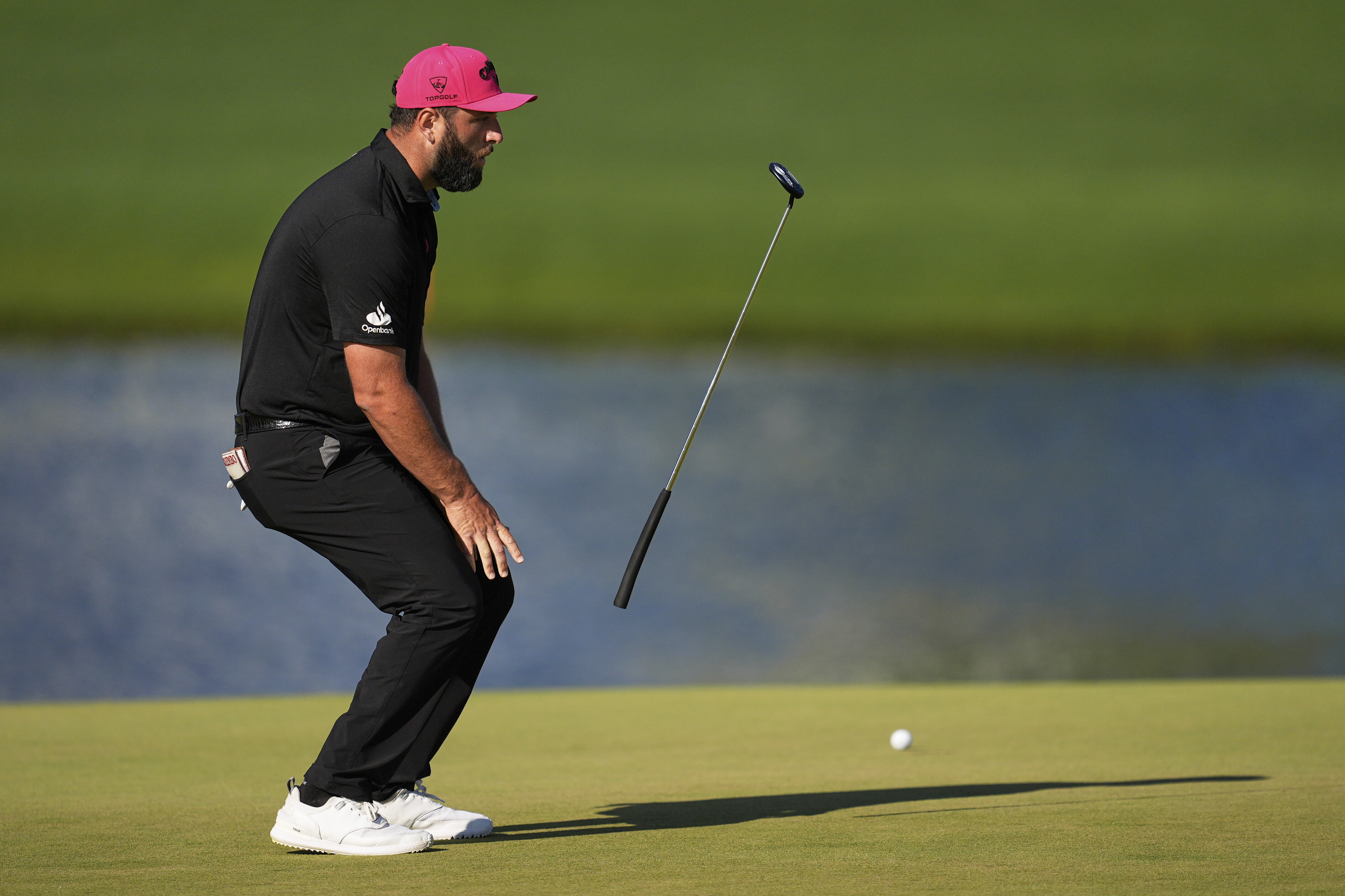 Jon Rahm reacts.