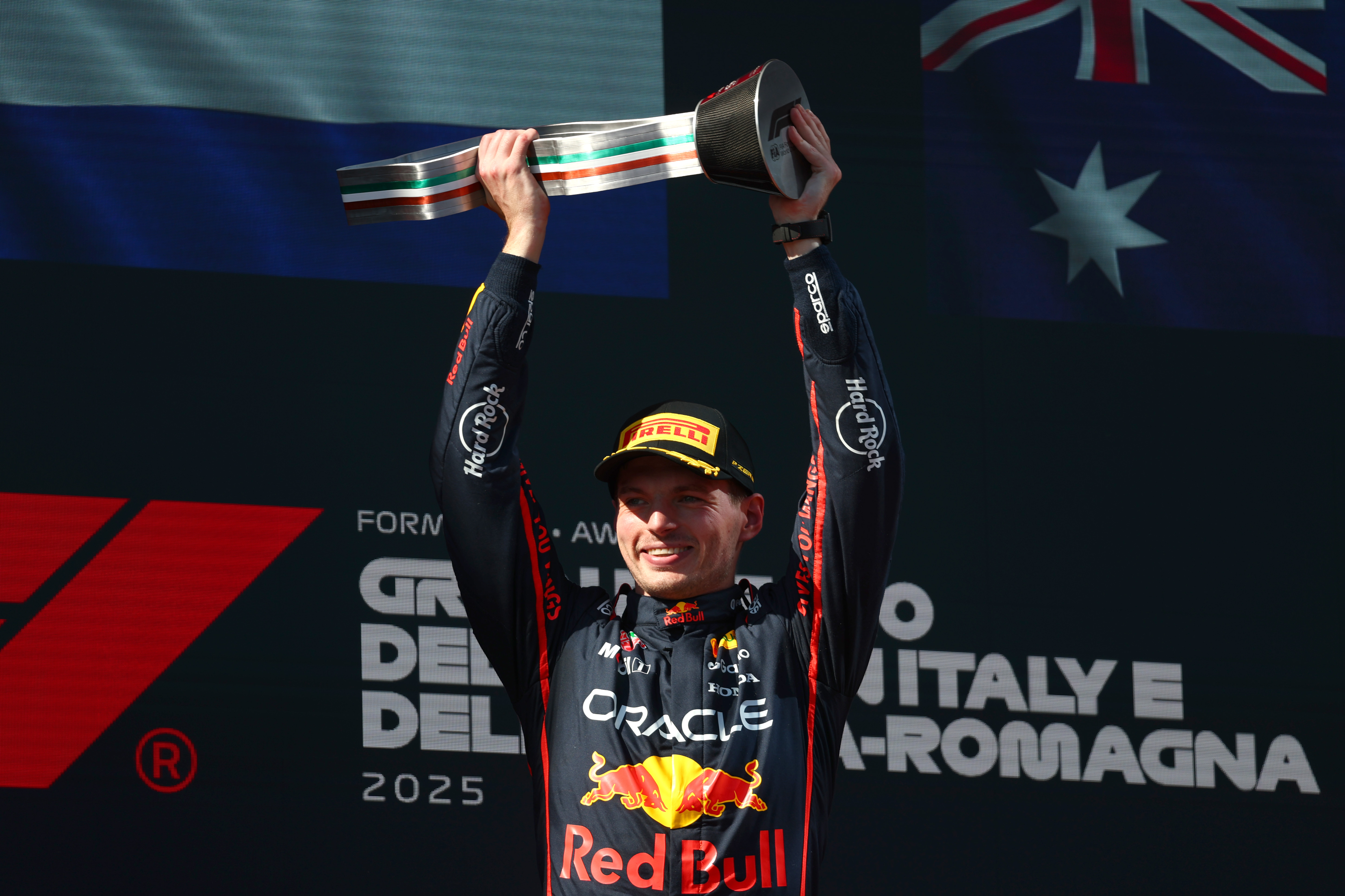 Max Verstappen reacts.