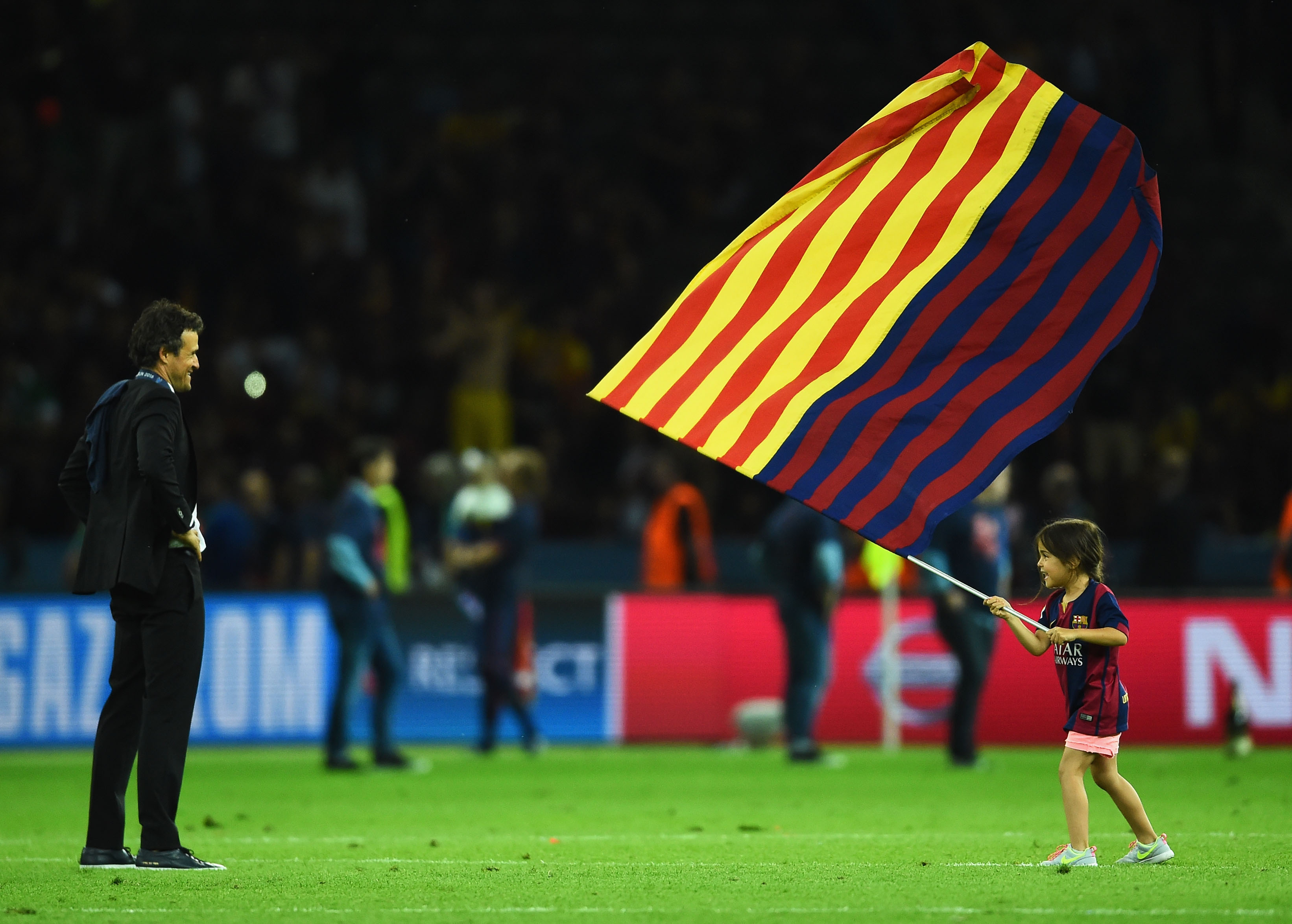 Luis Enrique with his daughter Xana.