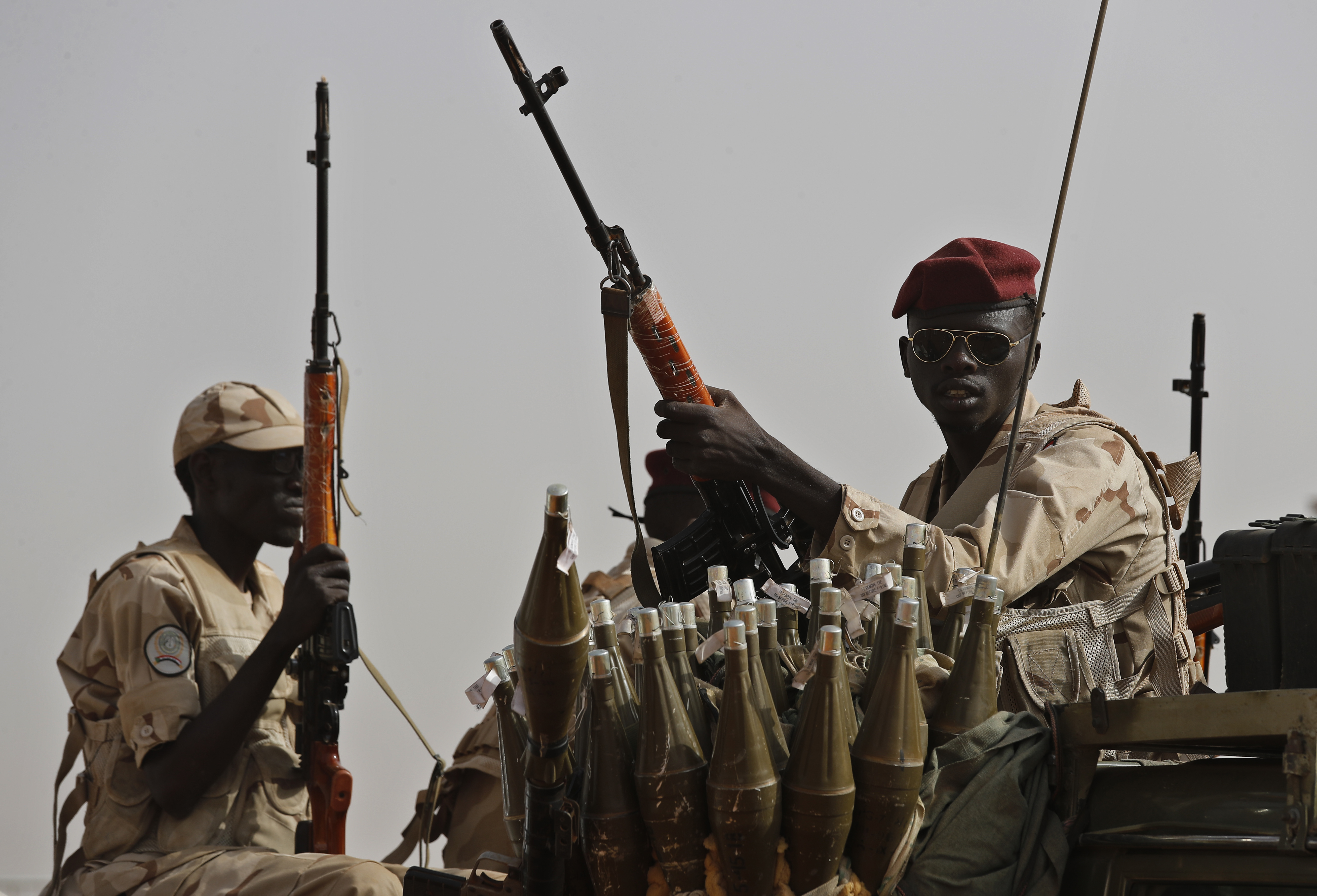 Sudanese soldiers from the Rapid Support Forces unit.