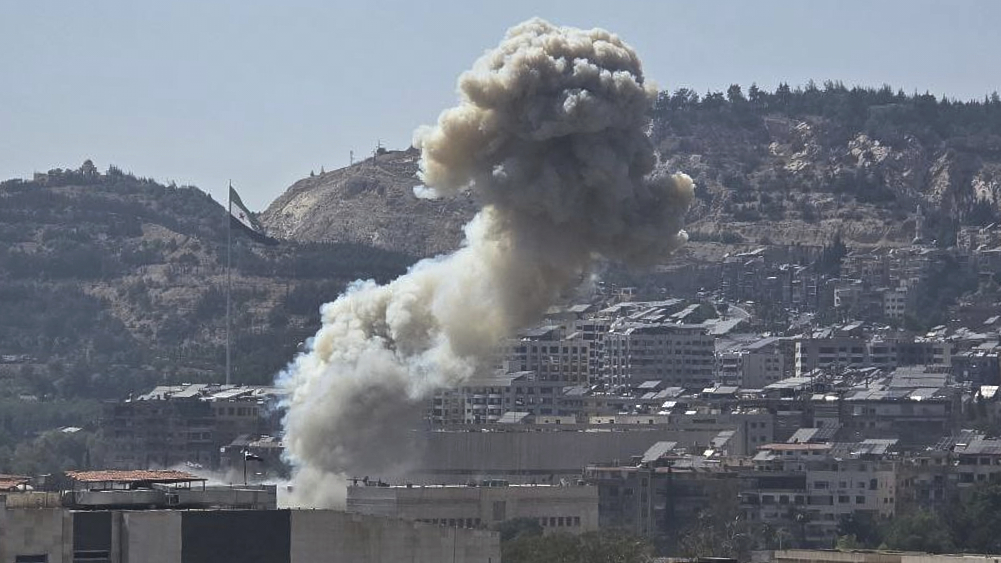 Aftermath of the Israeli air strikes in Damascus
