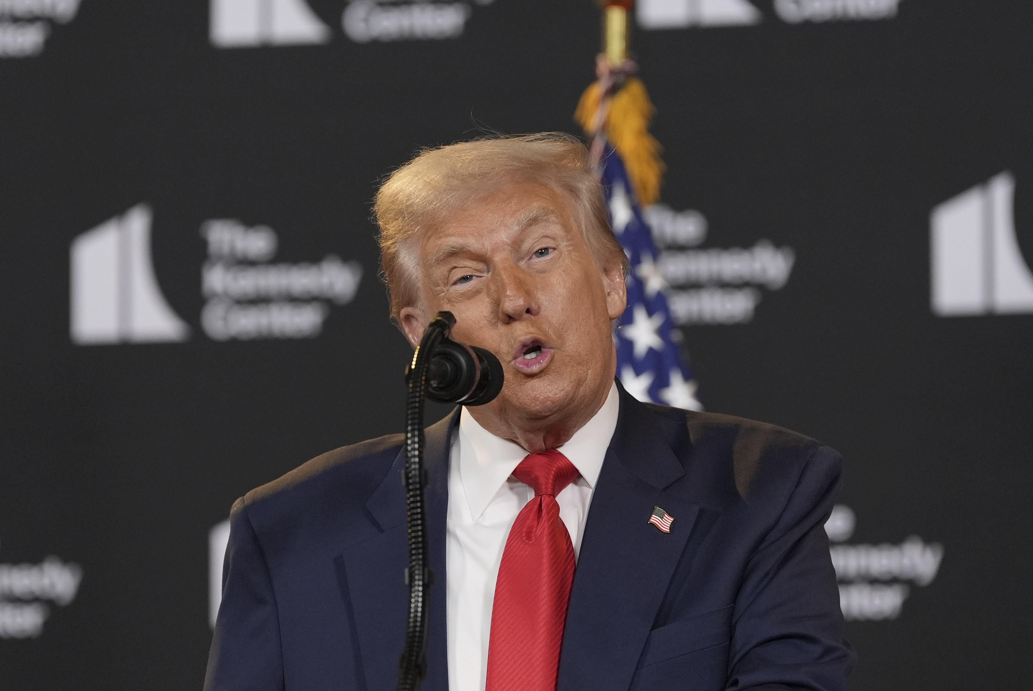 Donald Trump speaks at Kennedy Center