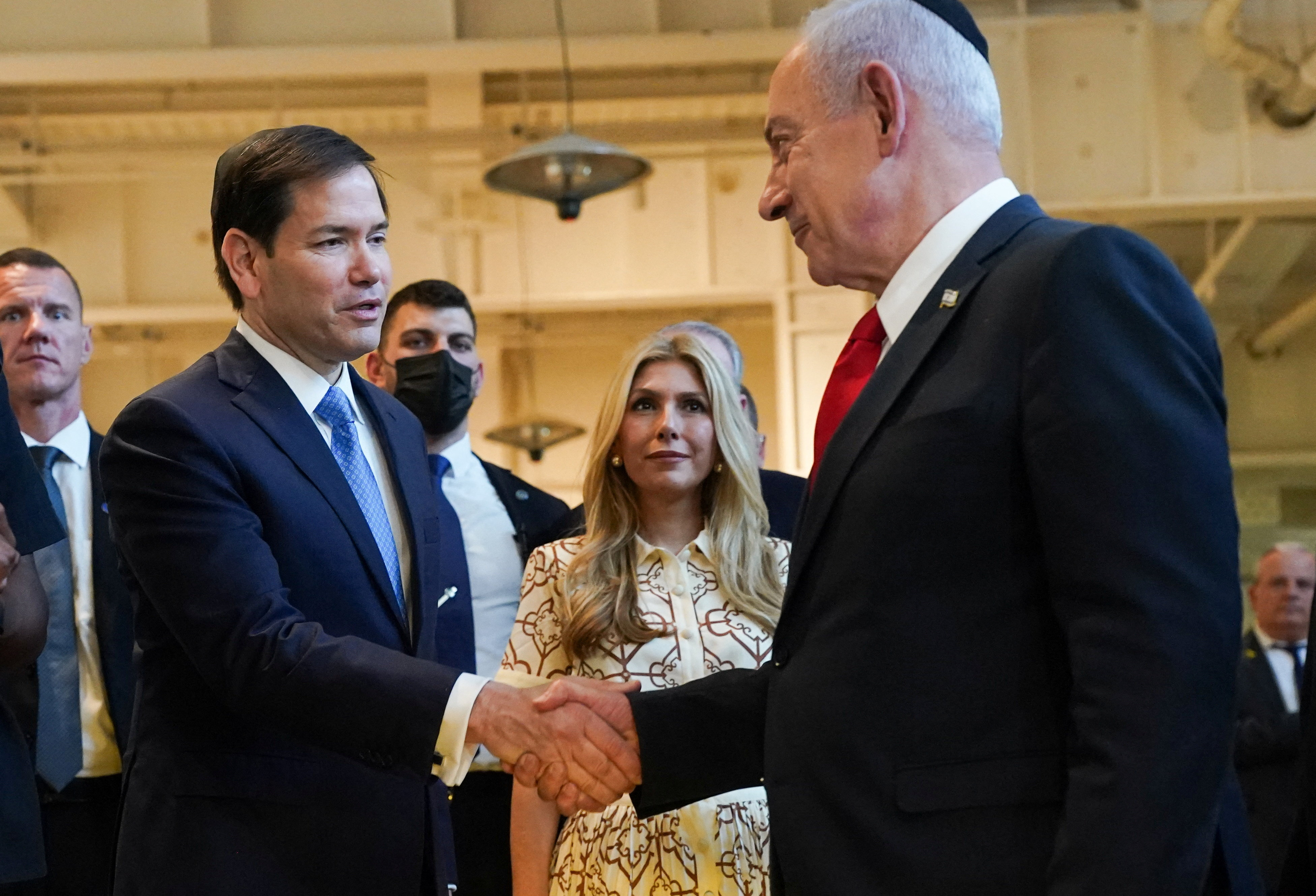 US Secretary of State Marco Rubio and Israeli Prime Minister Benjamin Netanyahu