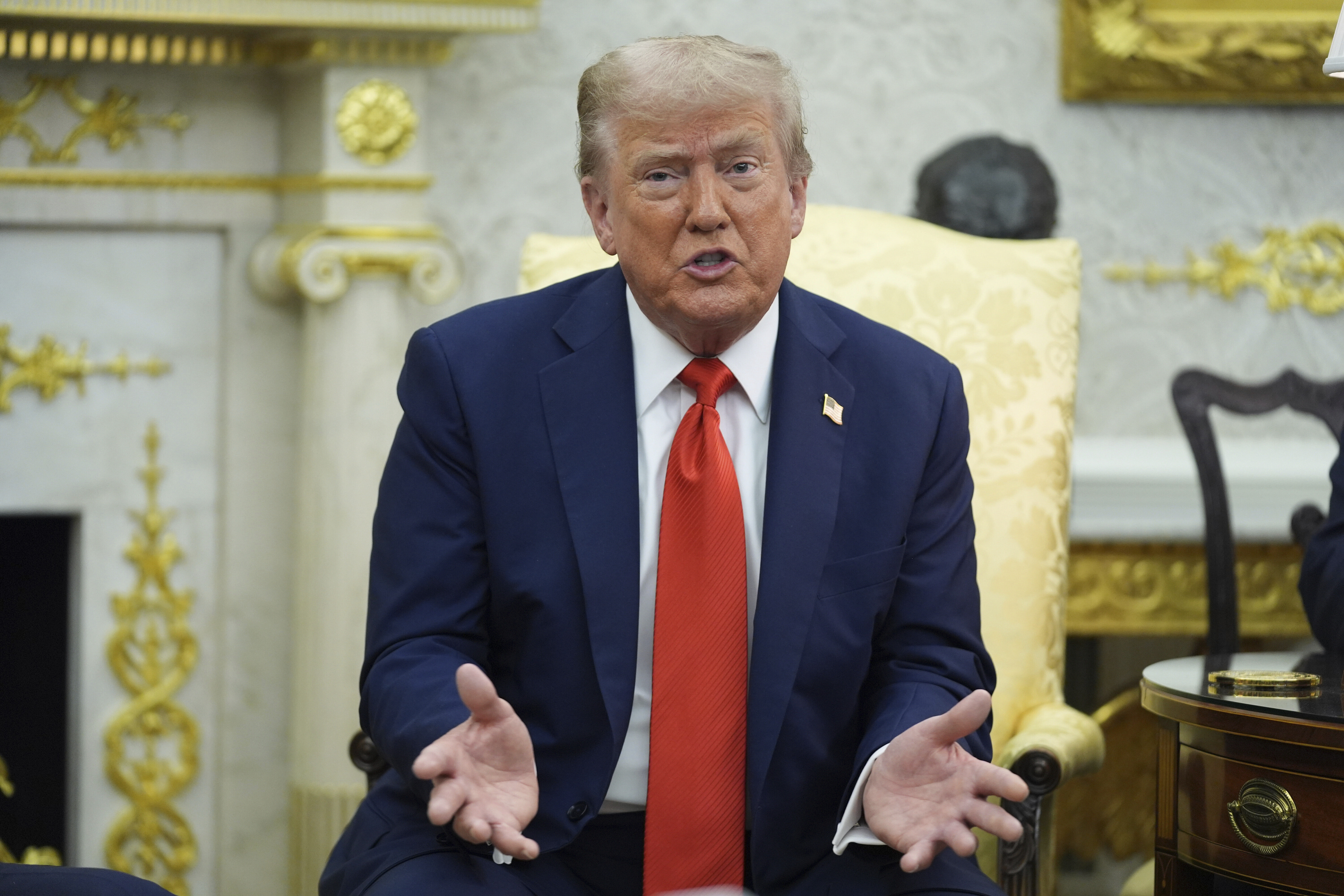 Donald Trump in the Oval Office in the White House