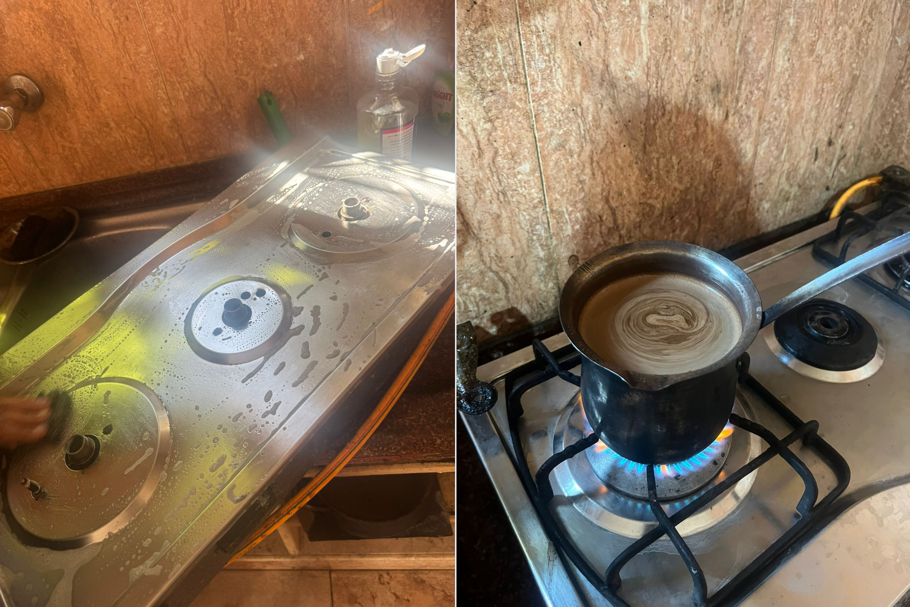 Maram’s family enjoys cooking with gas again after going nine months without [Courtesy of Maram Humaid]