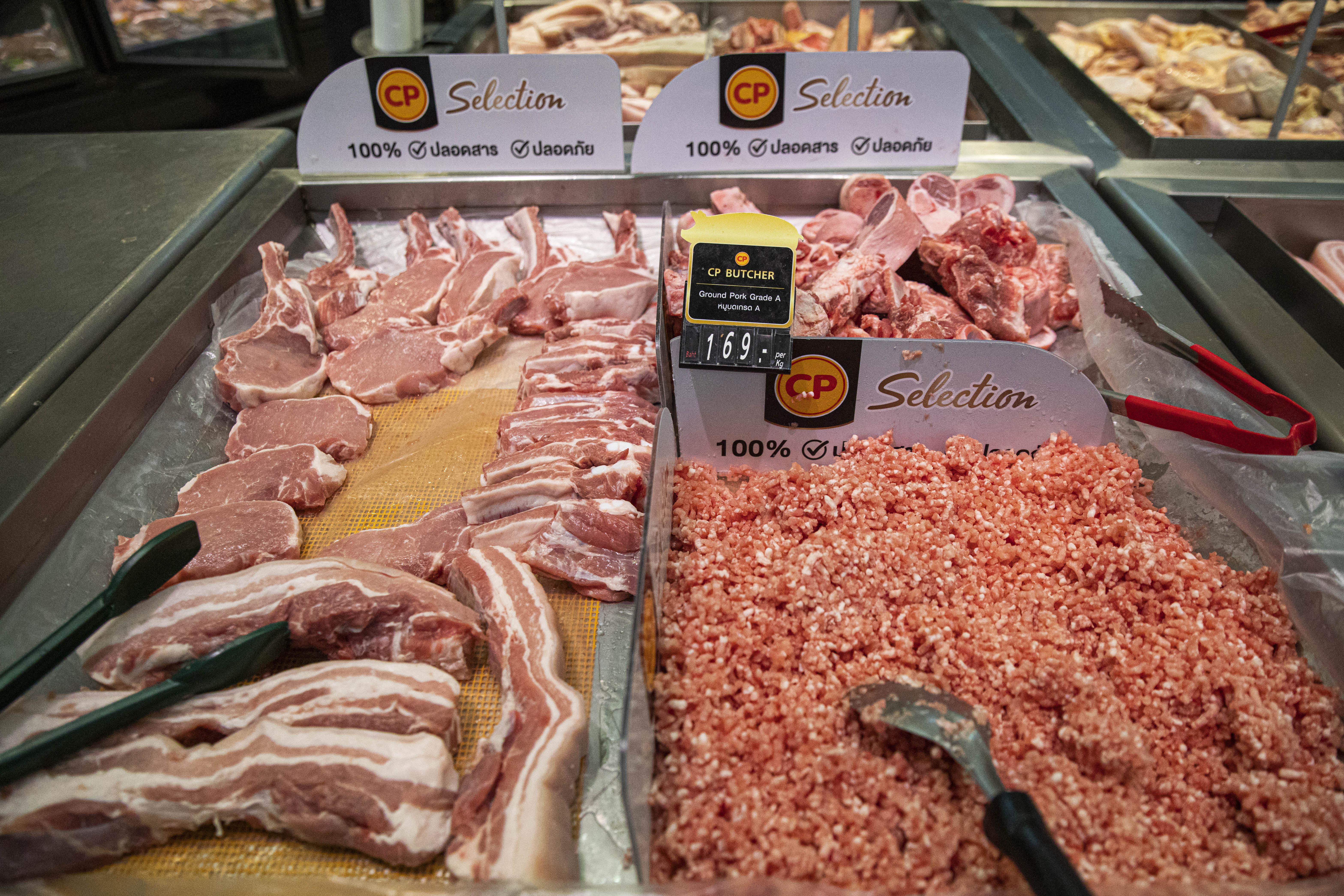 Pork at a store in Bangkok, Thailand