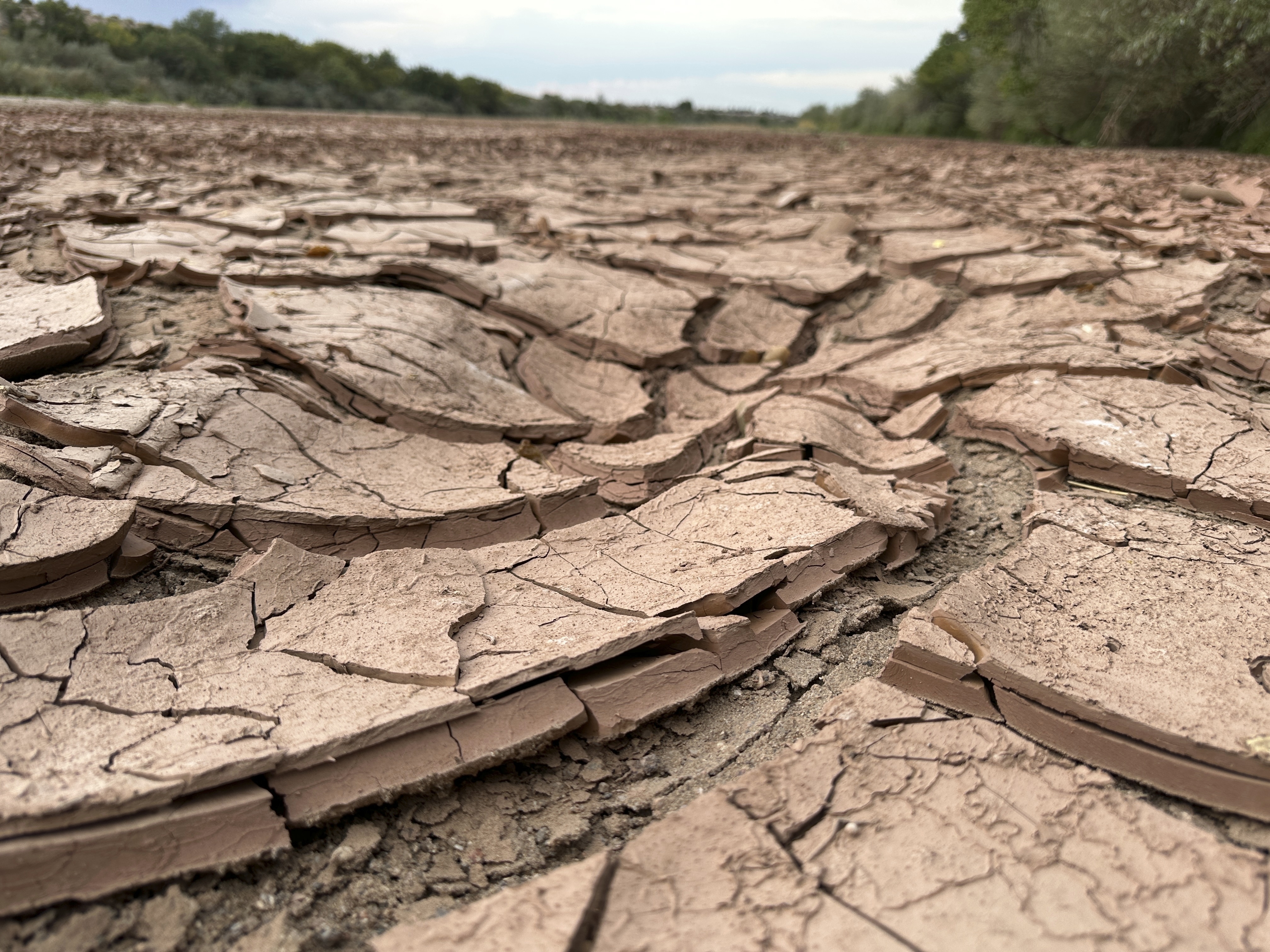 A long-running drought left parts of the Rio Grande cracked and dry in August 2025