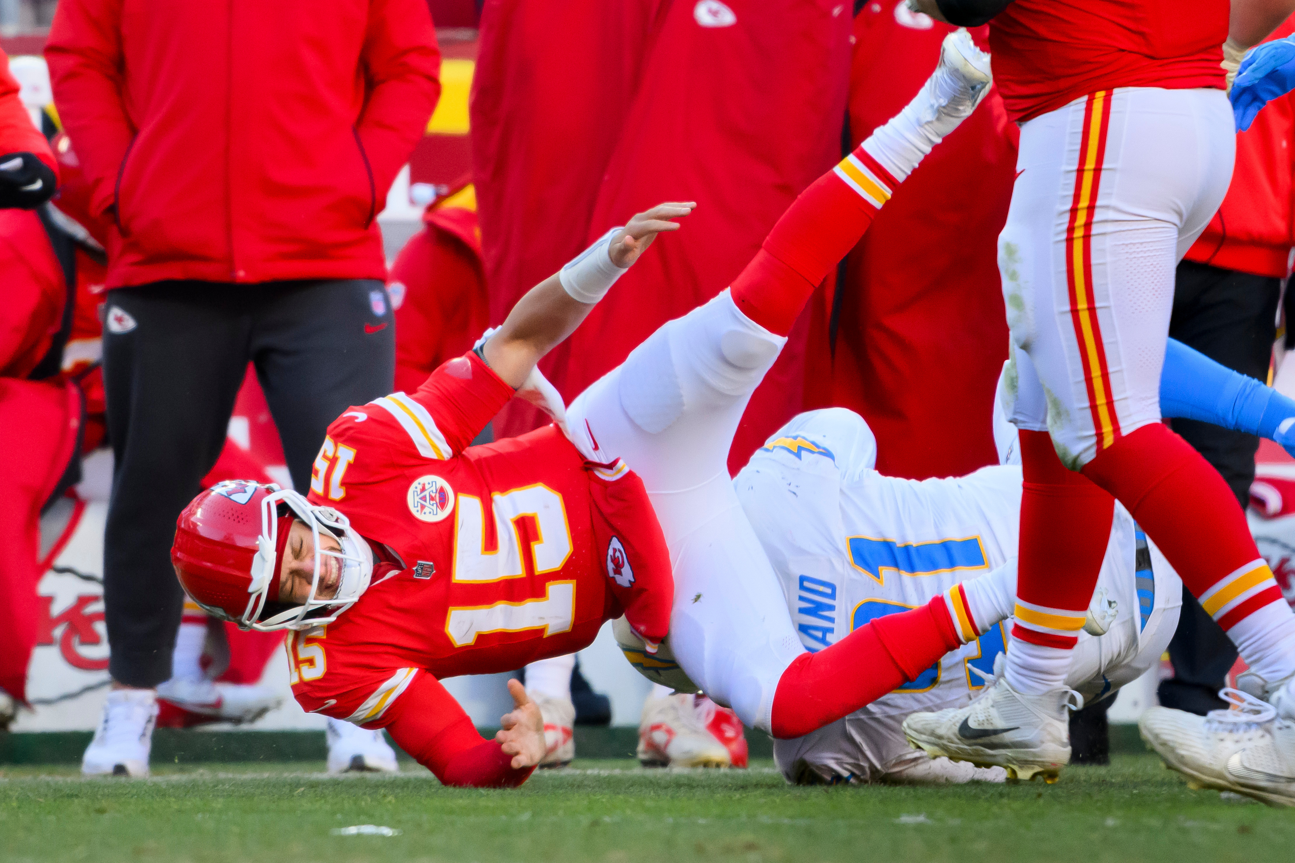 Patrick Mahomes in action.