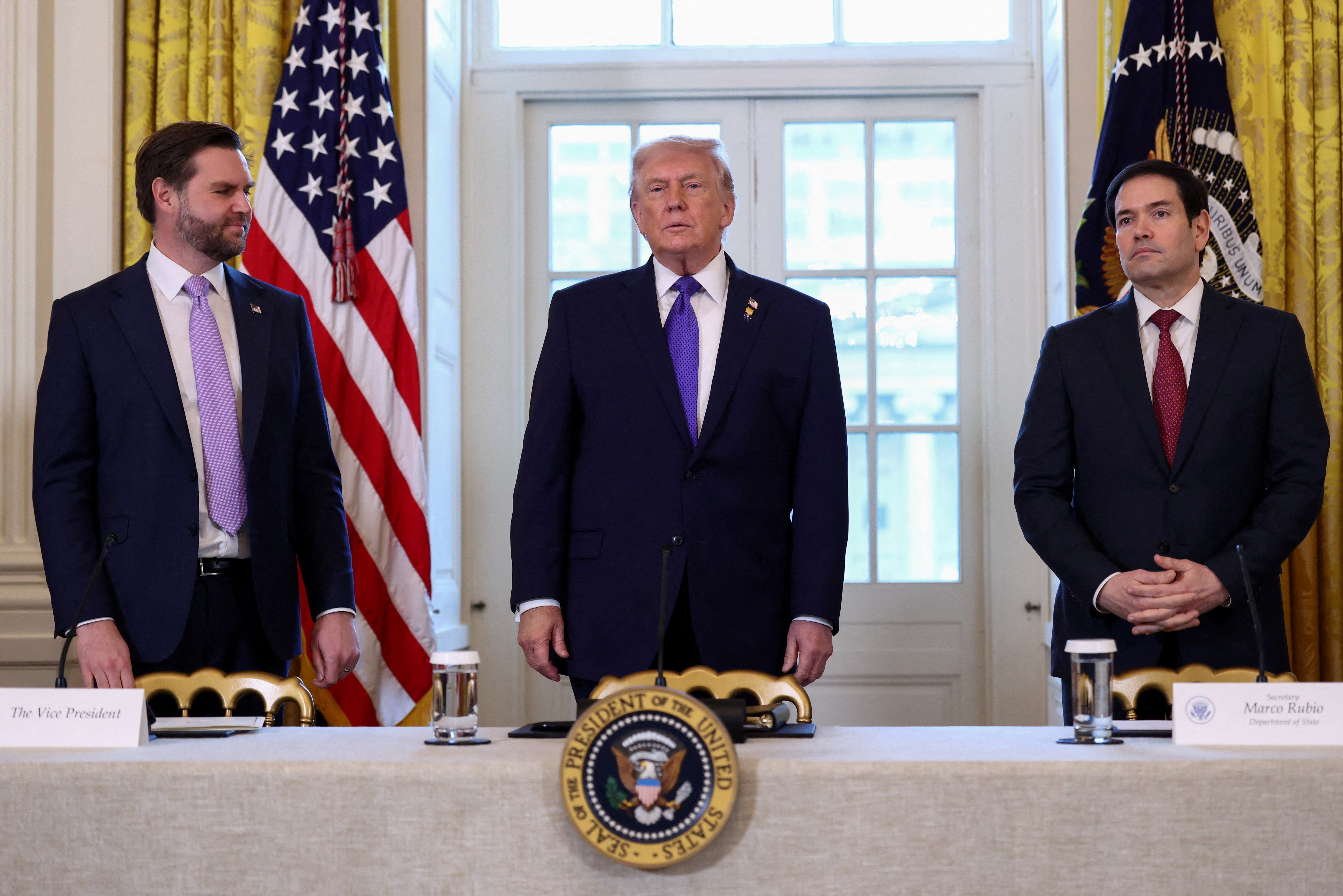 Trump holds a meeting with oil industry executives.
