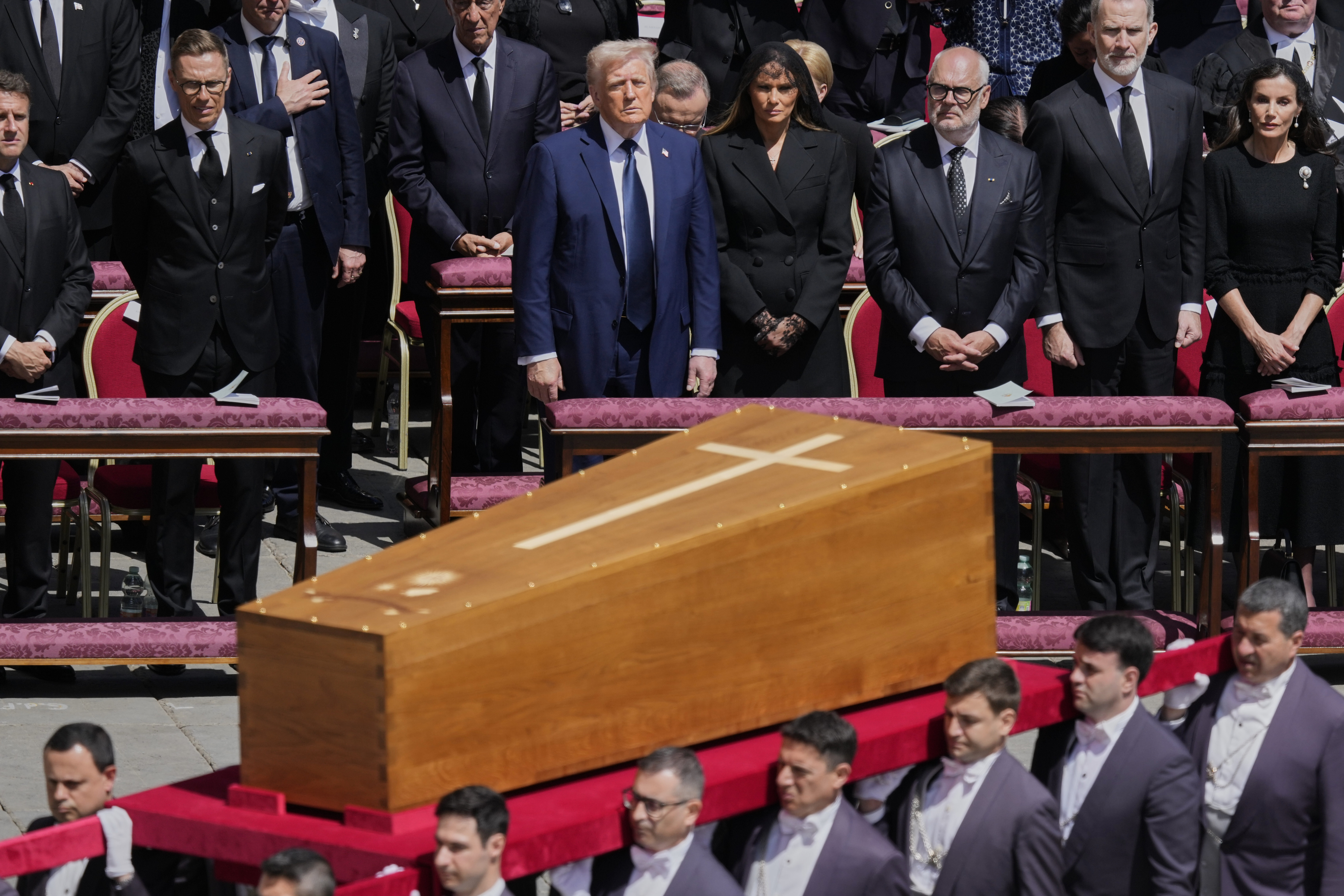 Donald Trump at the funeral of Pope Francis