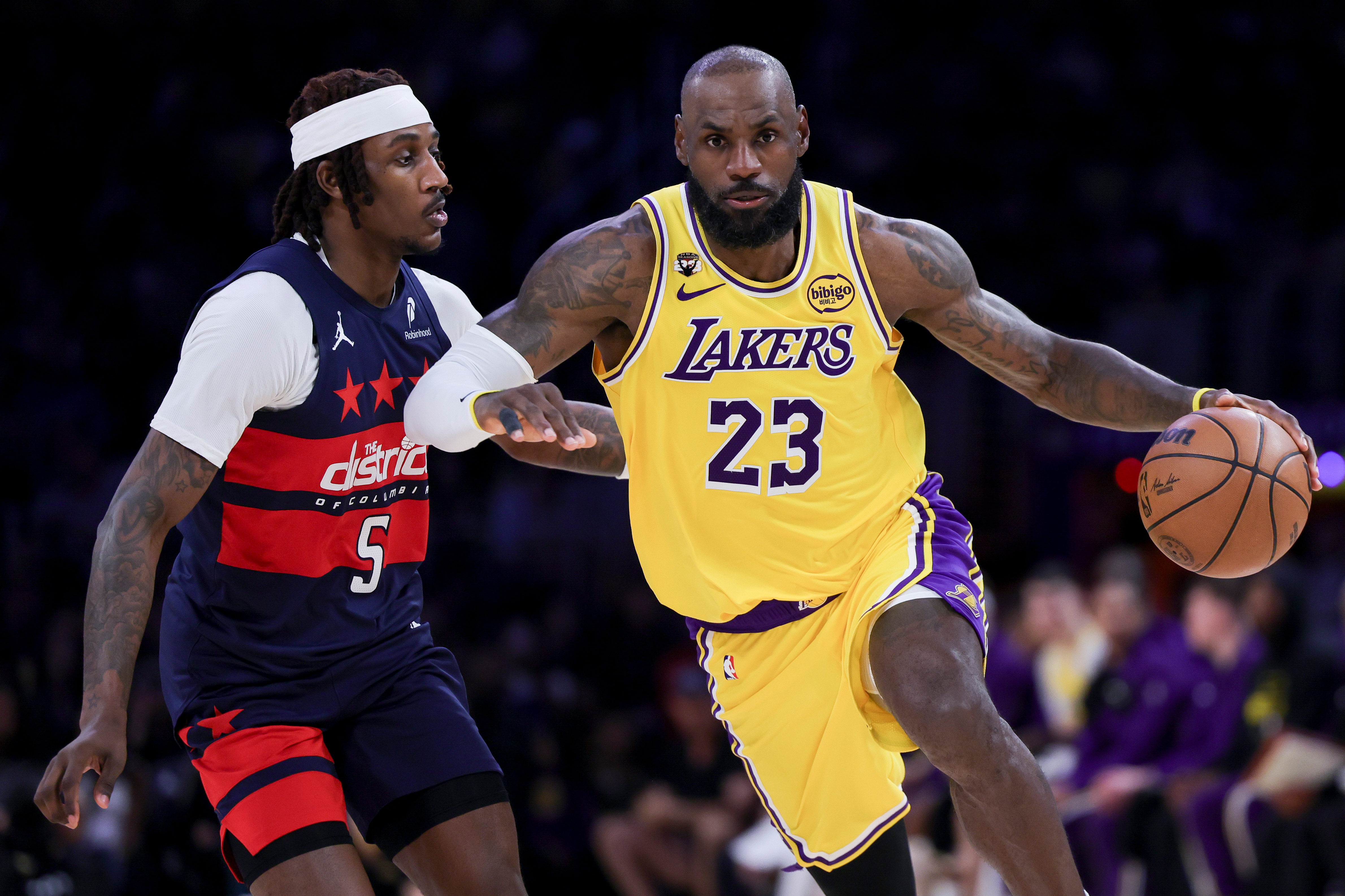 LeBron James in action.