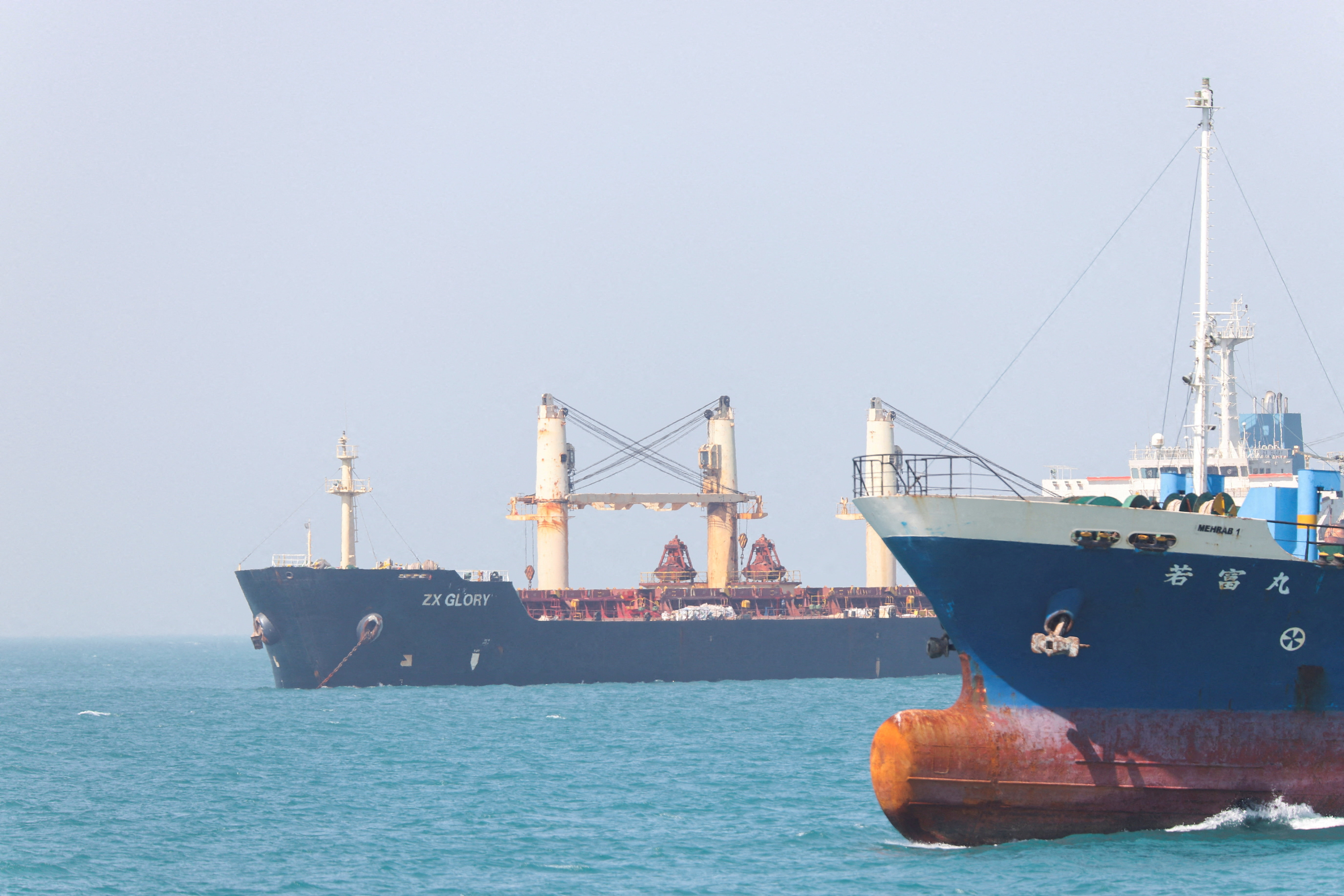 Vessels in the Strait of Hormuz near Bandar Abbas, Iran, May 4, 2026. Amirhosein Khorgooi/ISNA/WANA (West Asia News Agency)