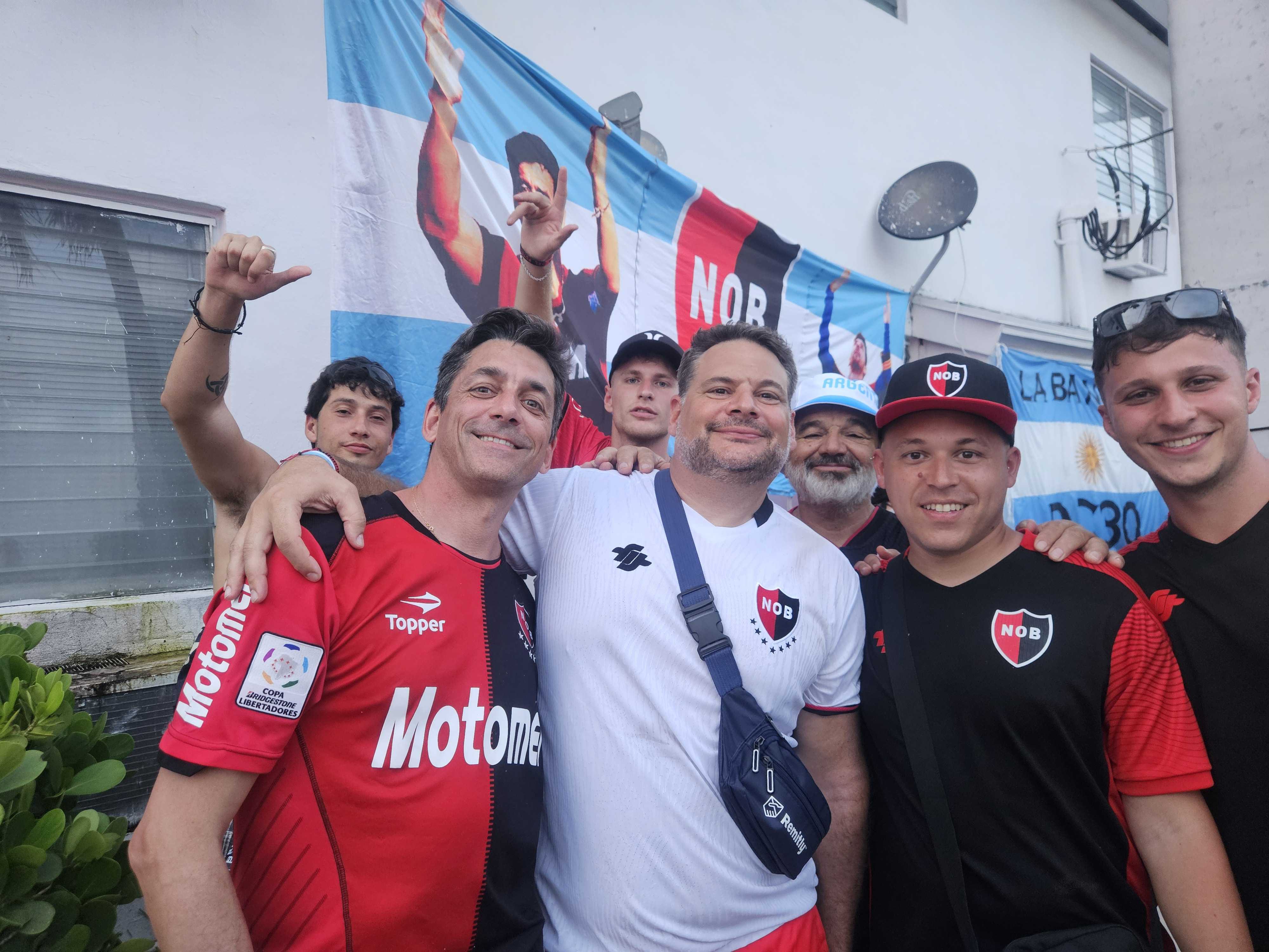 Argentina fans gather in Miami before their team's World Cup match against Cape Verde, on July 2 [Hafsa Adil/Al Jazeera]